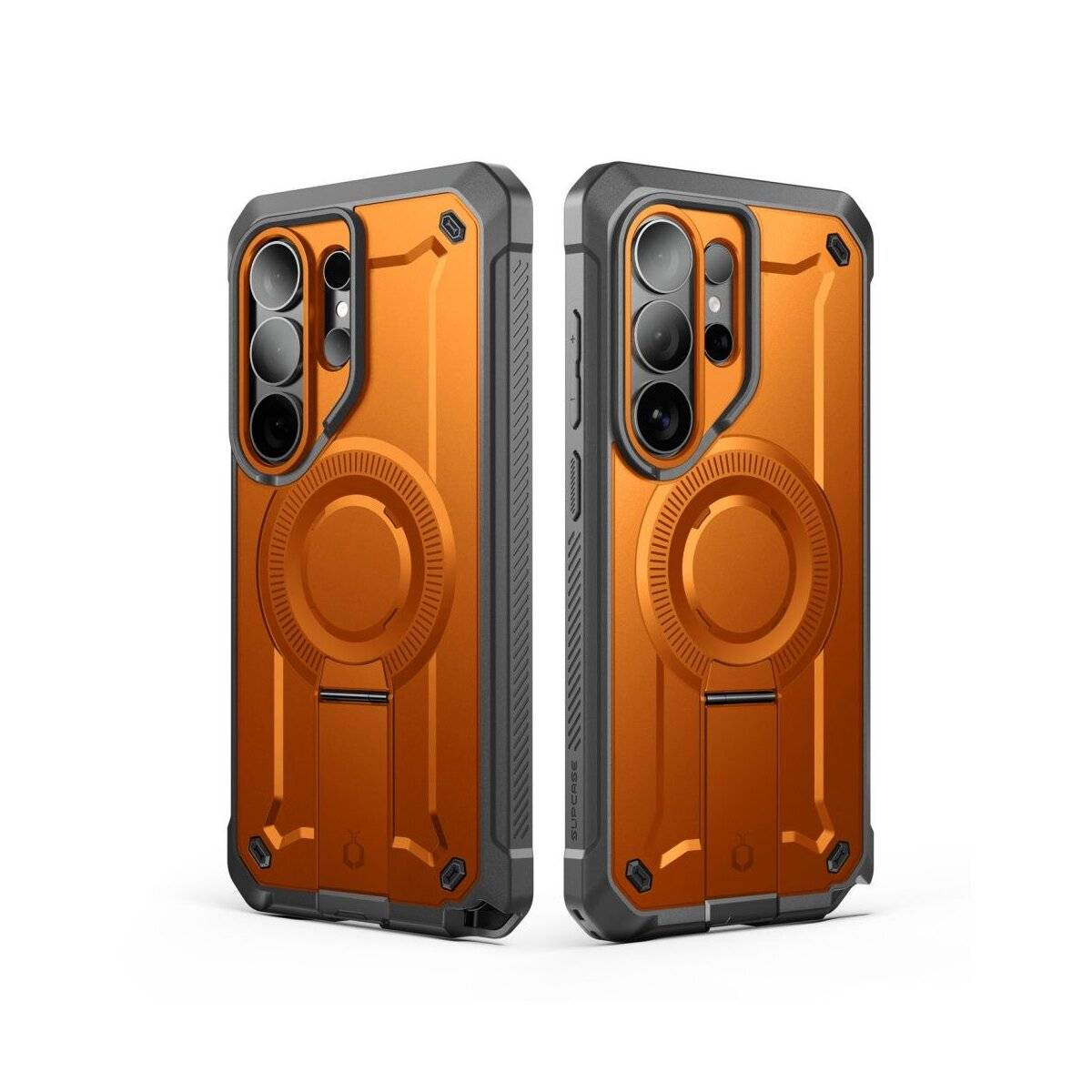 Supcase Unicorn Beetle Pro Mag Hülle + Schutzglas Set Magnetfunktion für Samsung Galaxy S26 Ultra Schwarz und Orange