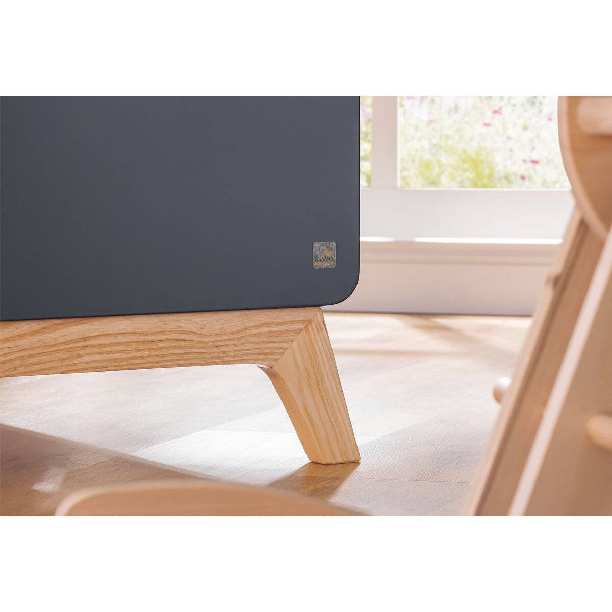 Pinolino Wickelkommode anthrazit mit Esche 100 x 59 x 103 cm mit Soft Close