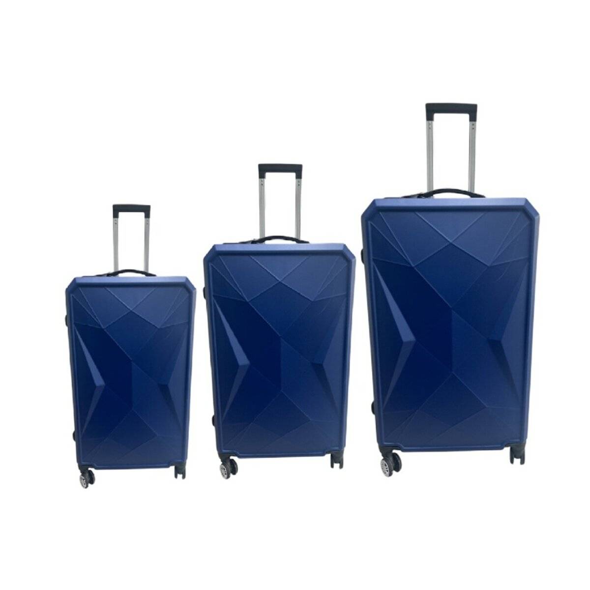 Hoffmanns Beachline Blau 3-teiliges Koffer-Set - ABS-Hartschale mit Zahlenschloss & 360° Rollen