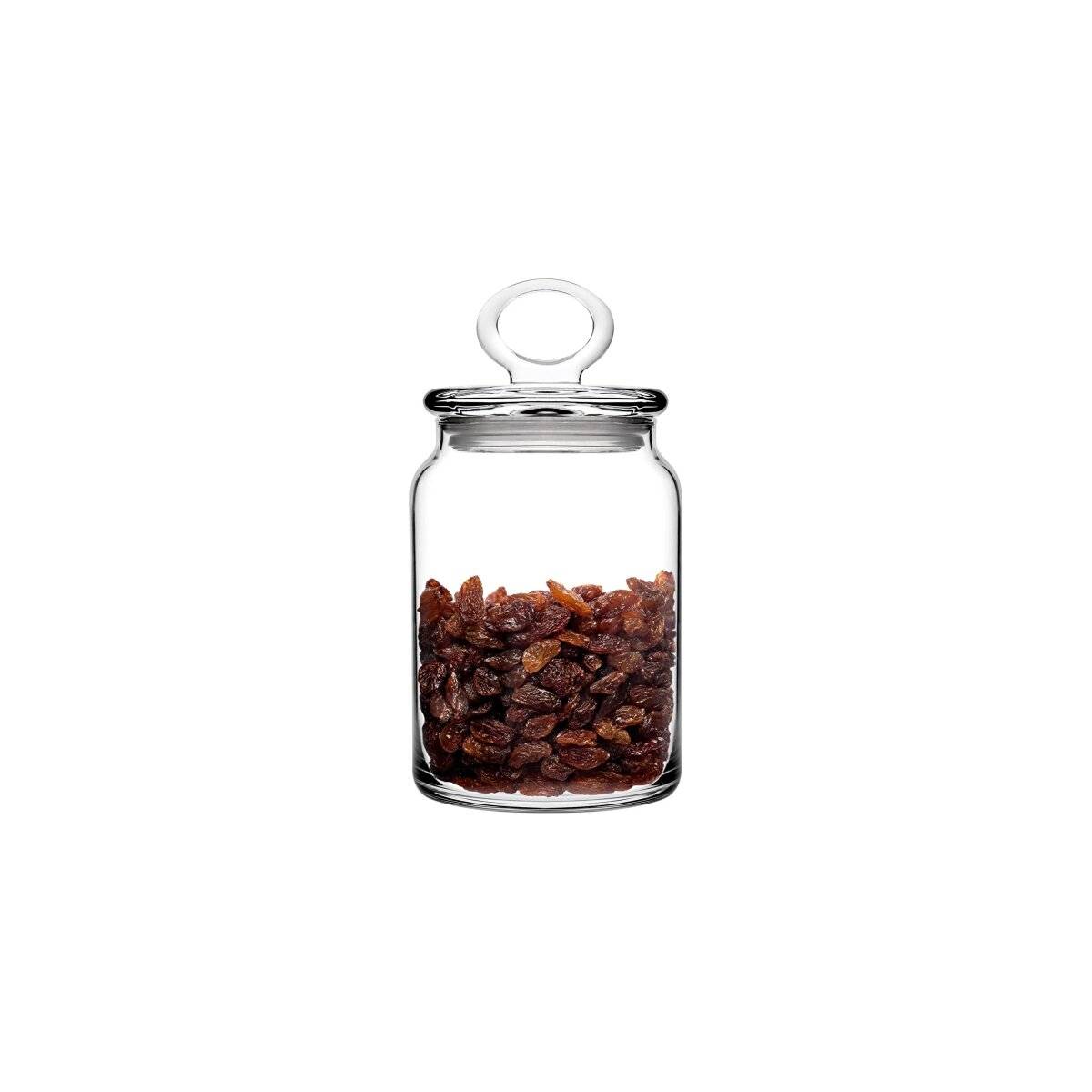 Pasabahce Kitchen Slim Vorratsdose aus hochwertigem Glas 860 ml - 19 x 8 cm