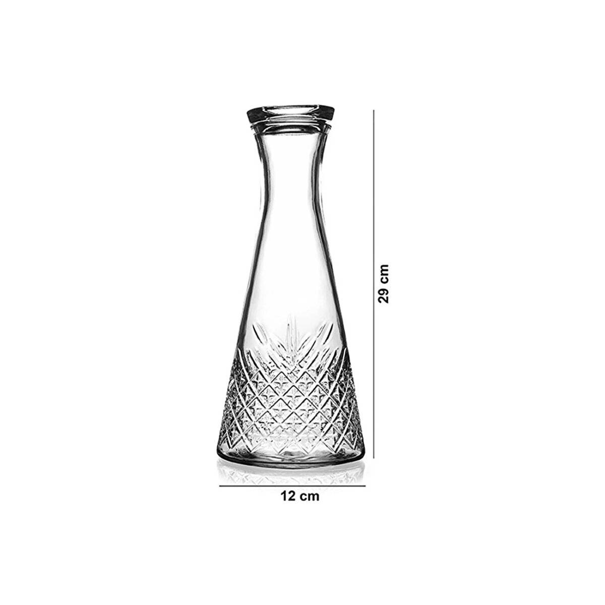 Pasabahce Timeless Karaffe mit Deckel aus hochwertigem Glas - 940 ml