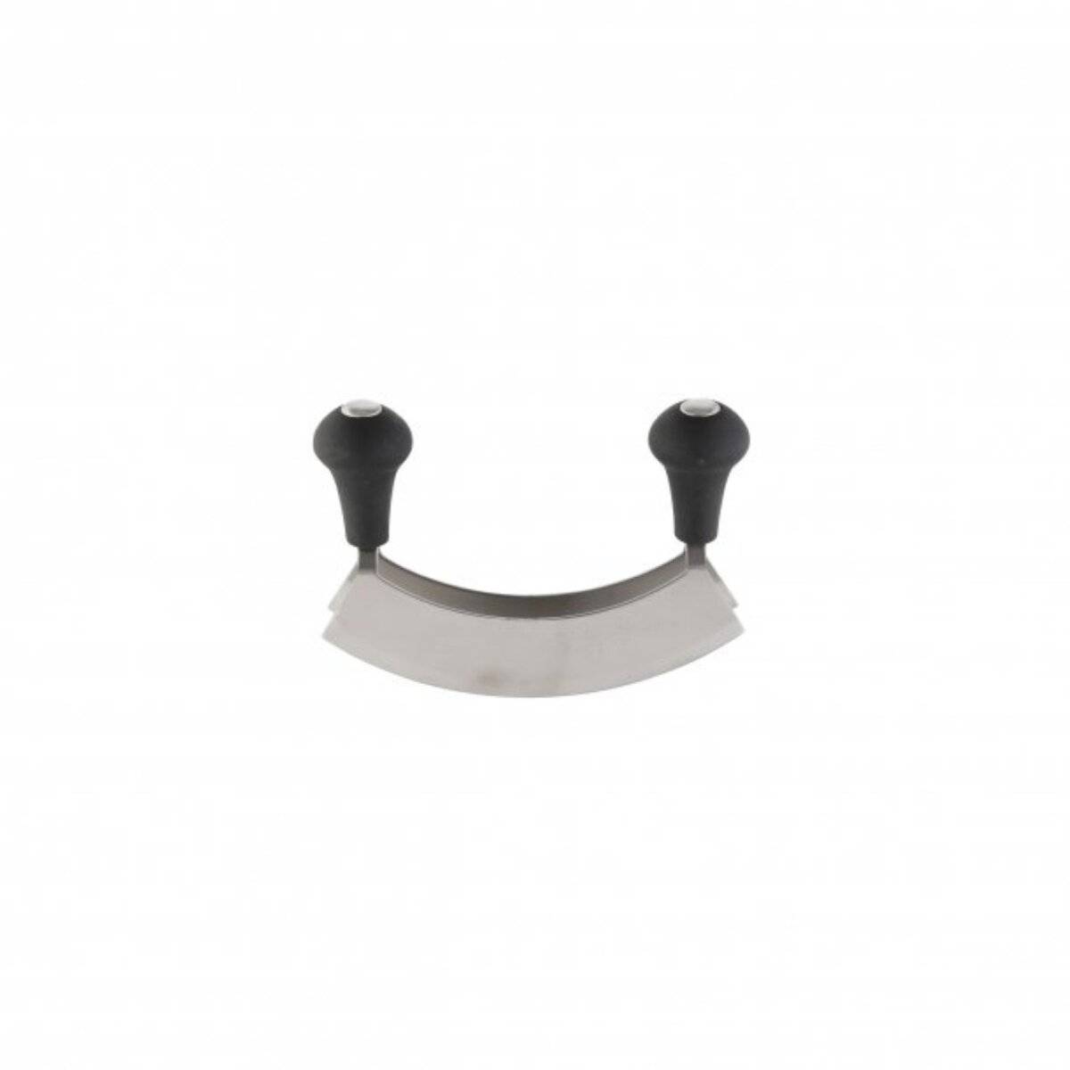 Wiegemesser mit 2 Edelstahlklingen 17 cm - Kunststoffgriffe in Schwarz