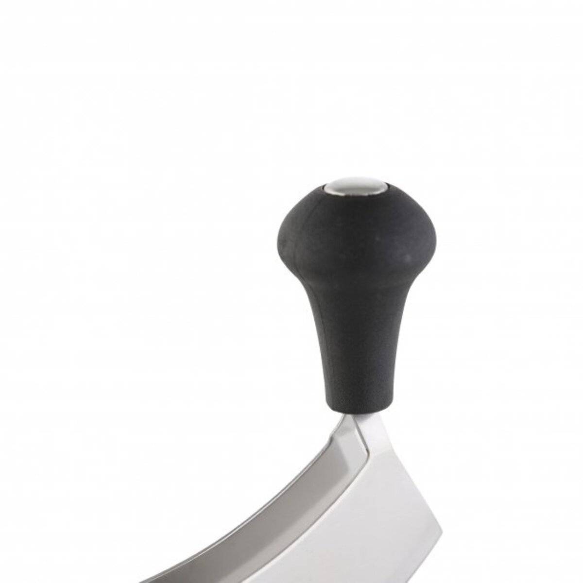 Wiegemesser mit 2 Edelstahlklingen 17 cm - Kunststoffgriffe in Schwarz