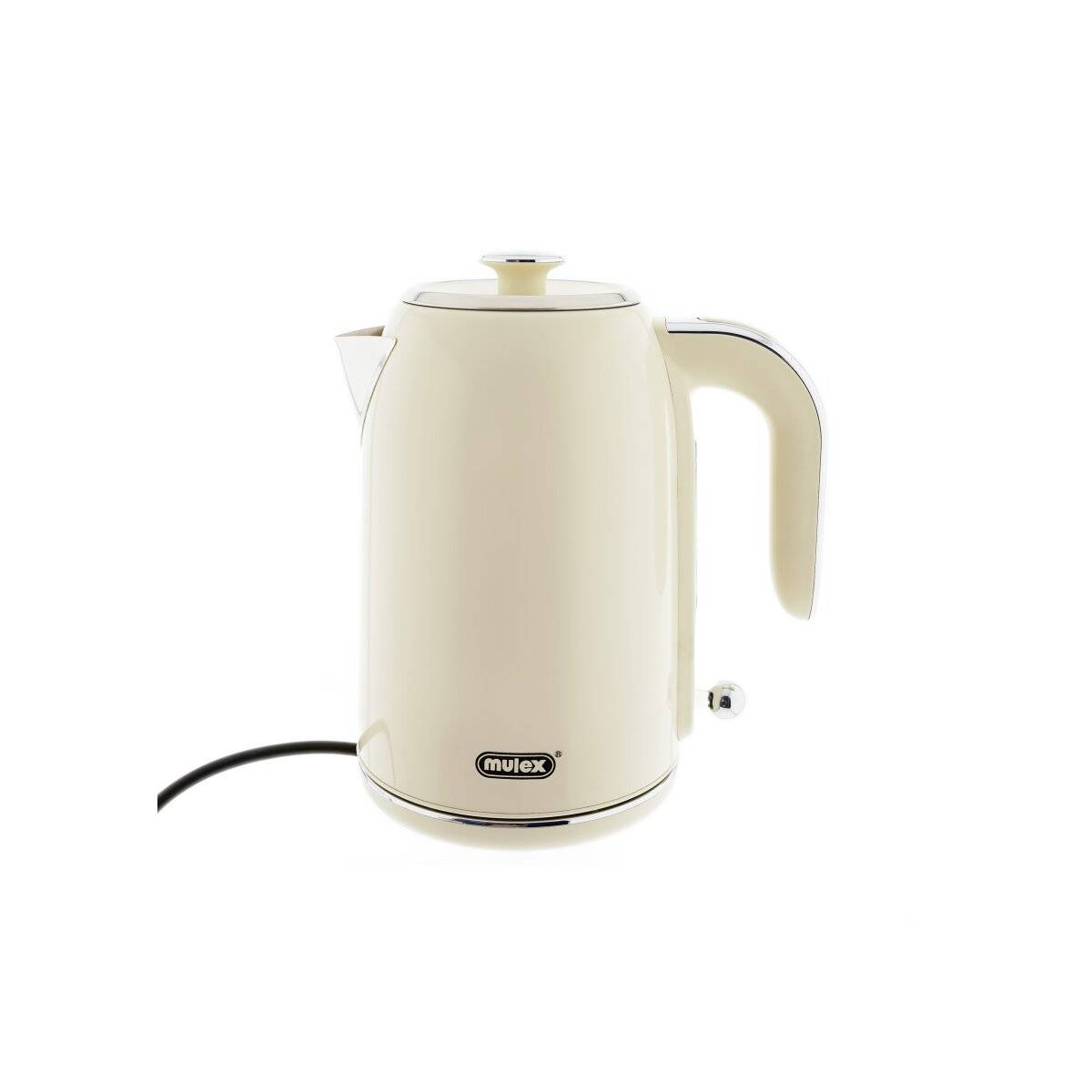 Mulex Tee Express Teekocher 2200W - 2-in-1 Wasserkocher mit Teekanne 1,7L + 1 L, Beige