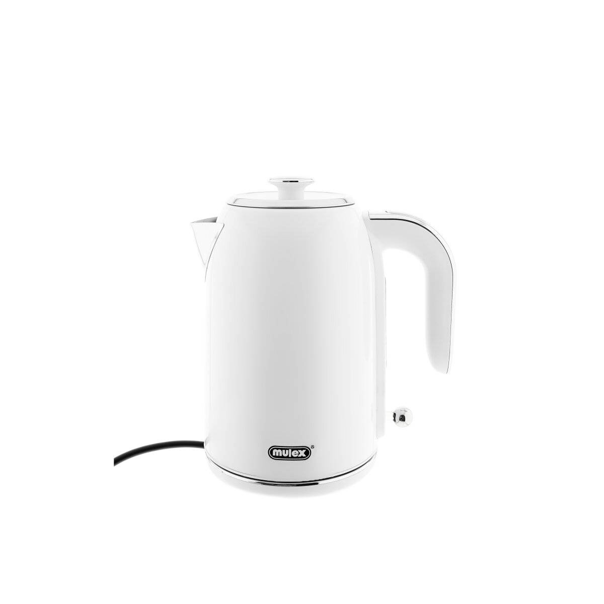 Mulex Tee Express Teekocher 2200W - 2-in-1 Wasserkocher mit Teekanne 1,7L + 1 L, Weiß