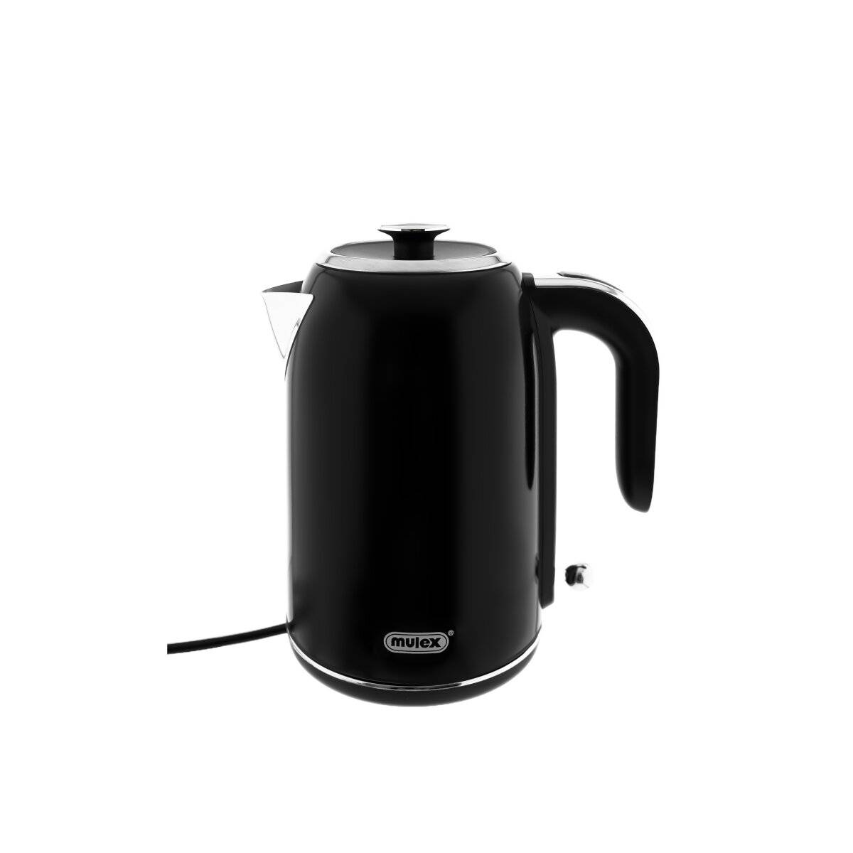 Mulex Tee Express Teekocher 2200W - 2-in-1 Wasserkocher mit Teekanne 1,7L + 1 L, Schwarz