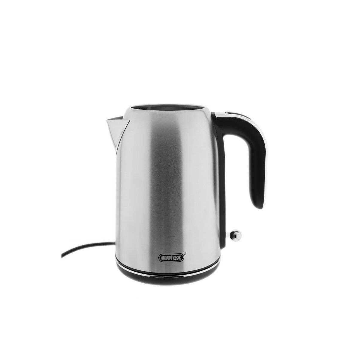 Mulex Tee Express Teekocher 2200W - 2-in-1 Wasserkocher mit Teekanne 1,7L + 1 L, Silber