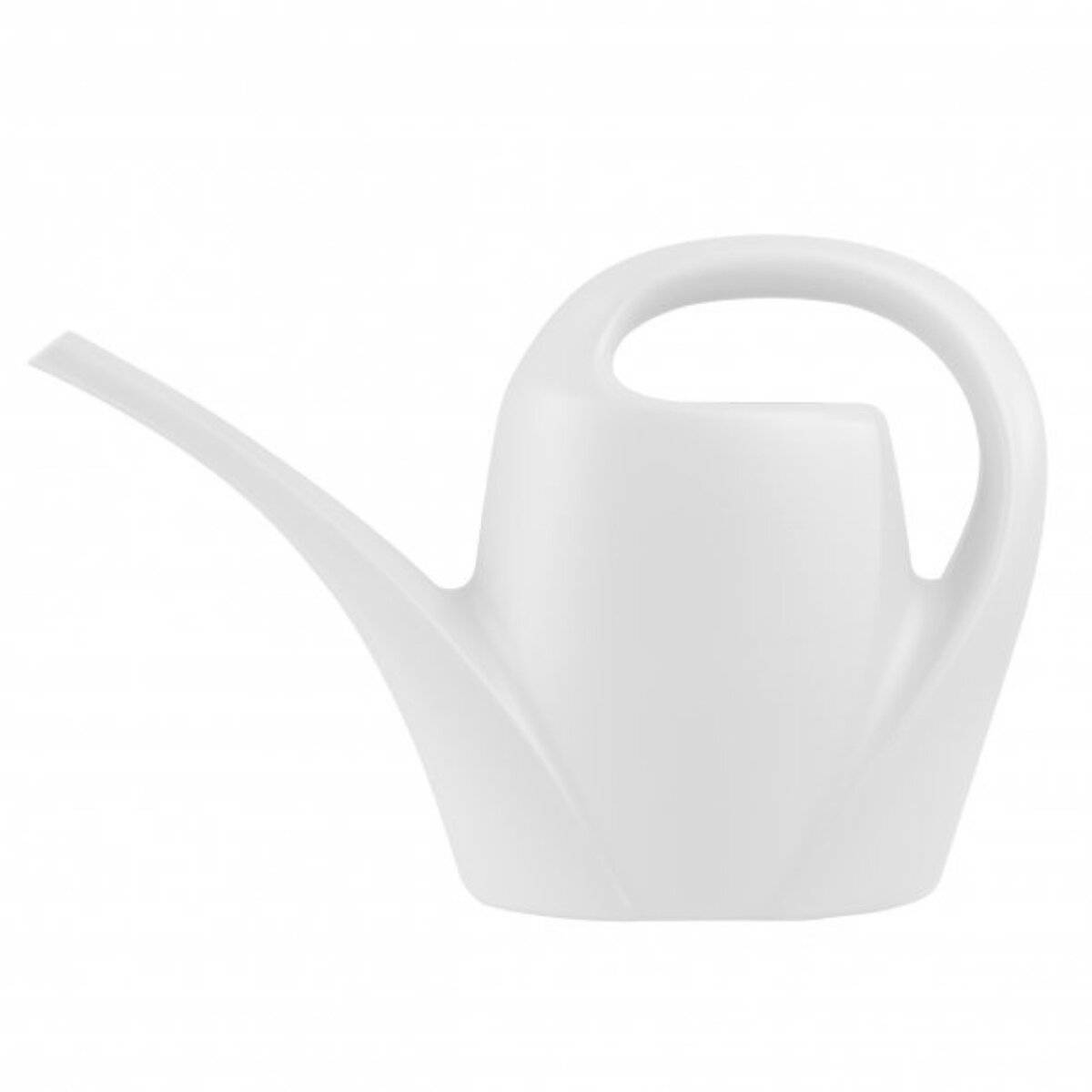 Gießkanne mit langer Tülle - Kunststoff Gießkanne für Zimmer-, Garten- & Balkonpflanzen - 1,5 L Weiß
