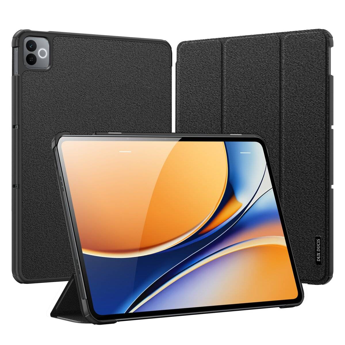 Dux Ducis Domo Smart Sleep Case Tablethülle kompatibel mit realme Pad 3 Schwarz