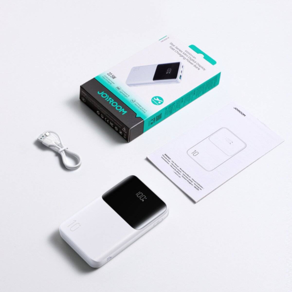 Joyroom JR-QP191 Mini 10000mAh 22,5W Powerbank Weiß