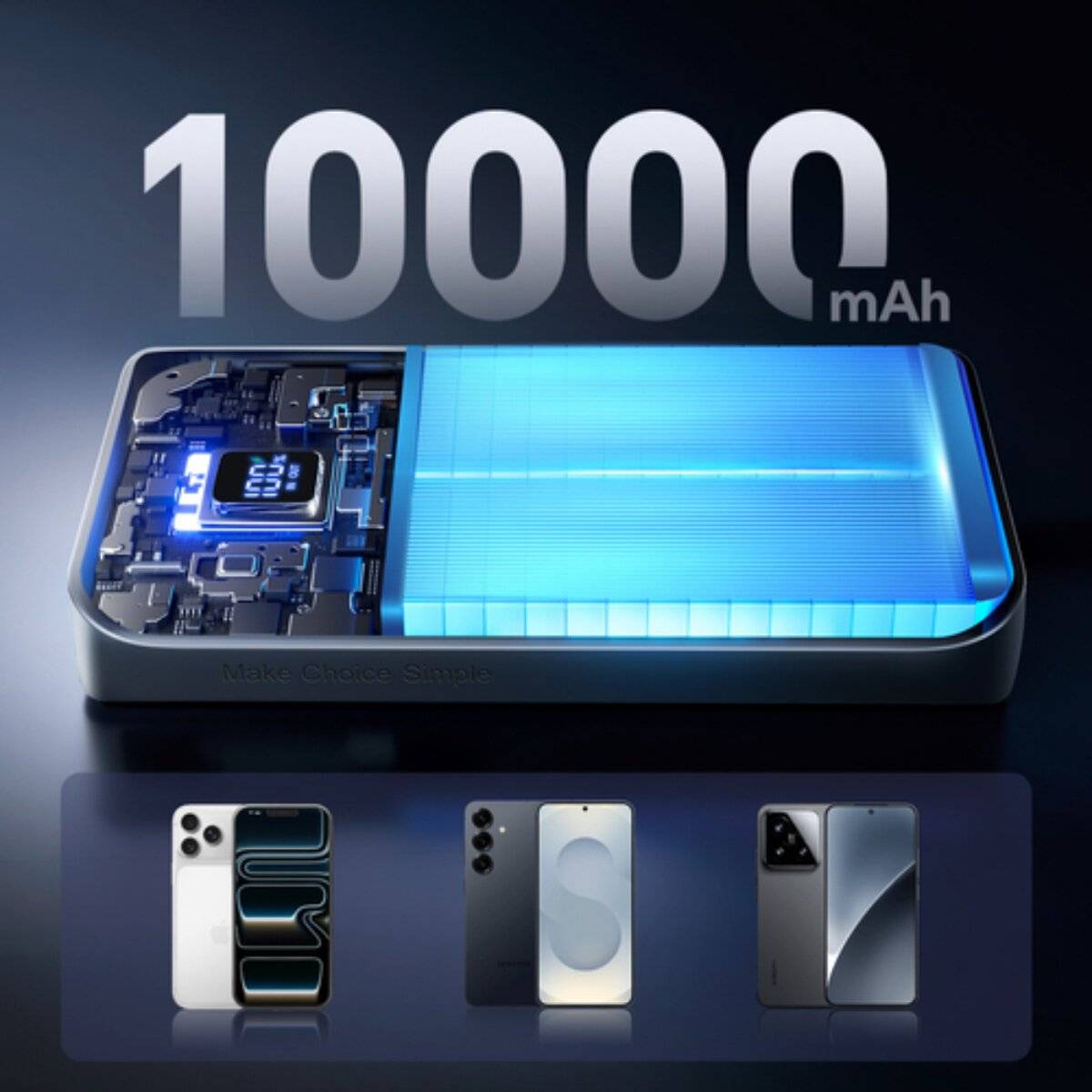 Joyroom JR-QP191 Mini 10000mAh 22,5W Powerbank Weiß
