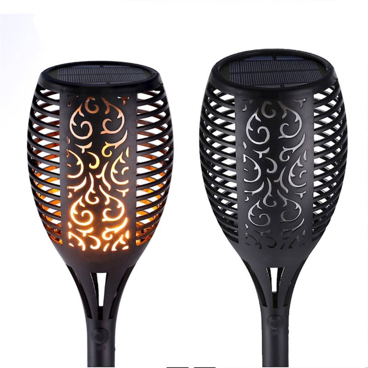 Forever Light Solar Flame LED Gartenleuchte 96 LED IP65 Flammeneffekt