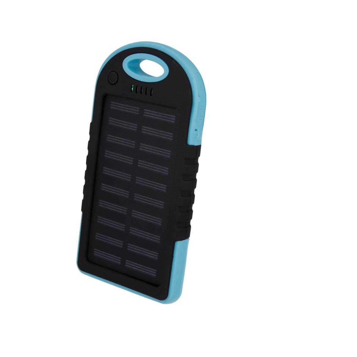 Setty Solar Powerbank 5000 mAh Outdoor Ladegerät mit Solarpanel Blau