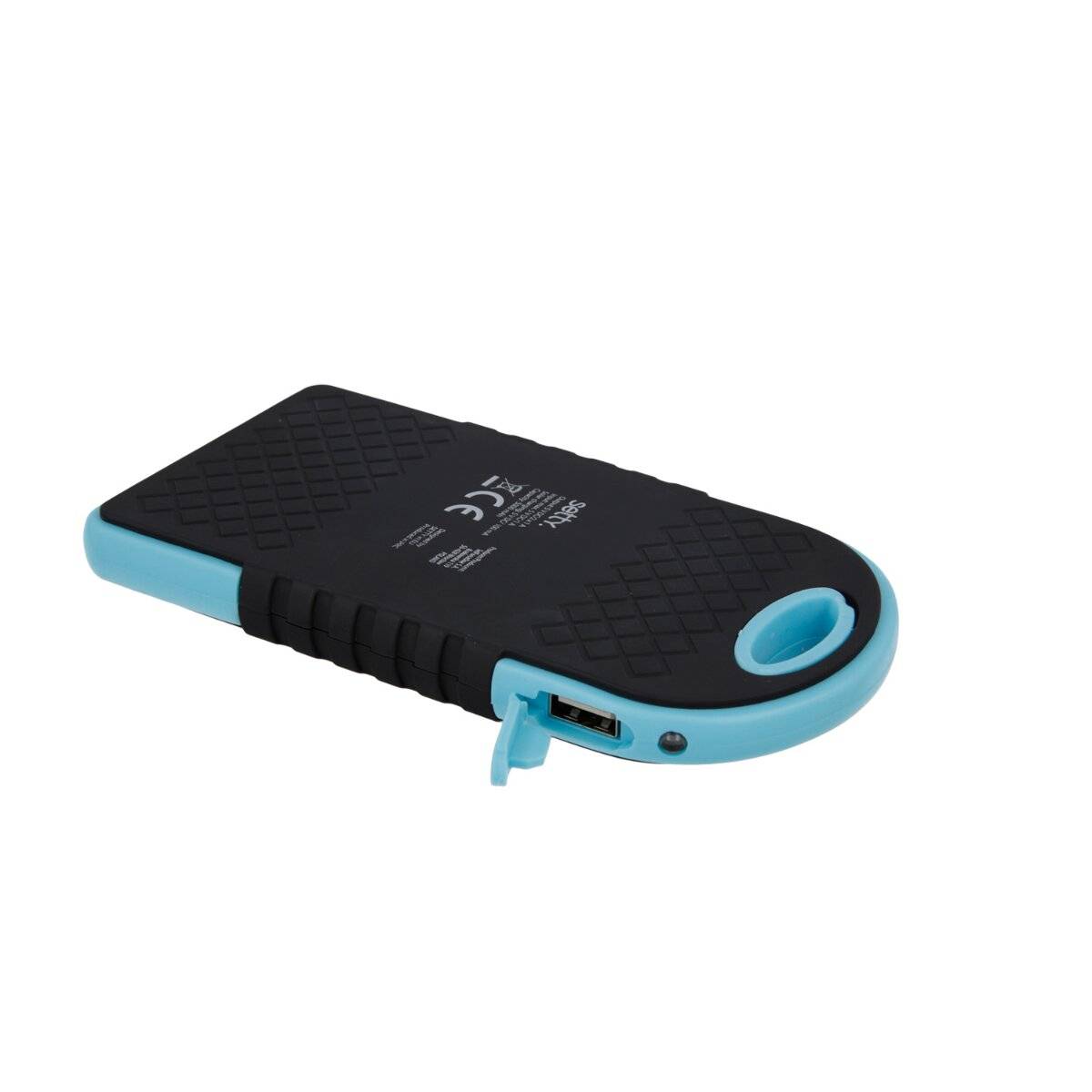 Setty Solar Powerbank 5000 mAh Outdoor Ladegerät mit Solarpanel Blau