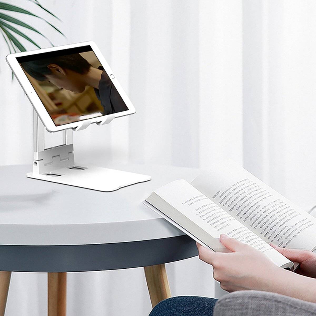 Wozinsky Smartphone Tablet Ständer faltbar verstellbar Tischhalter Weiß