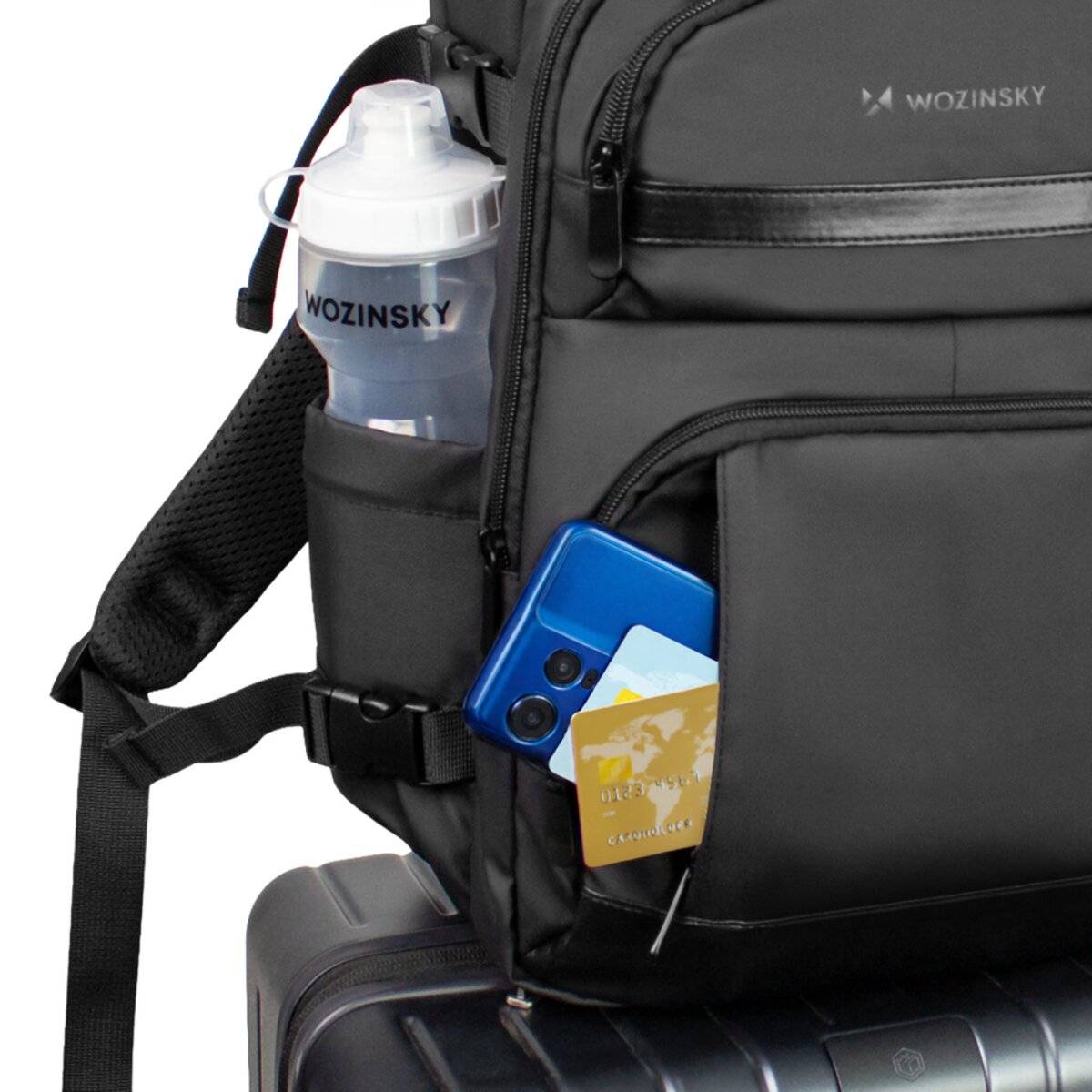 Wozinsky Reiserucksack 20L Handgepäck Laptopfach USB Anschluss