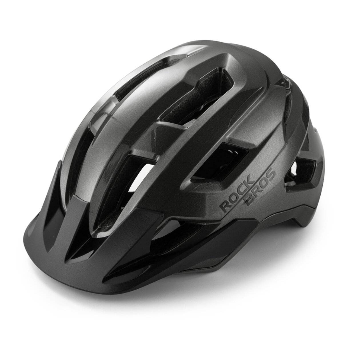 Rockbros LK-67 Jugend-Fahrradhelm mit abnehmbarem Visier 5458 cm Grau