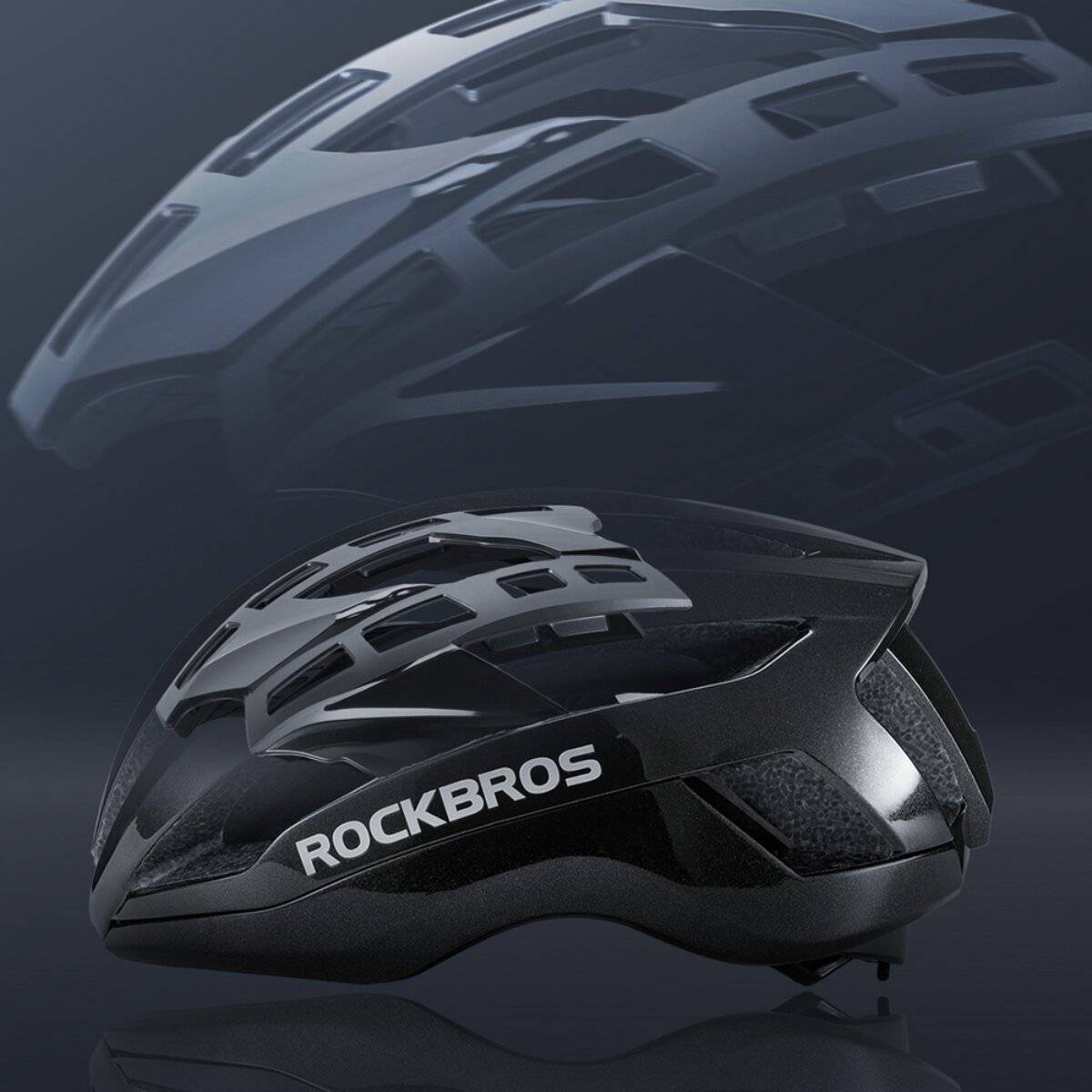 Rockbros LK-79 Fahrradhelm 58-62 cm Schwarz