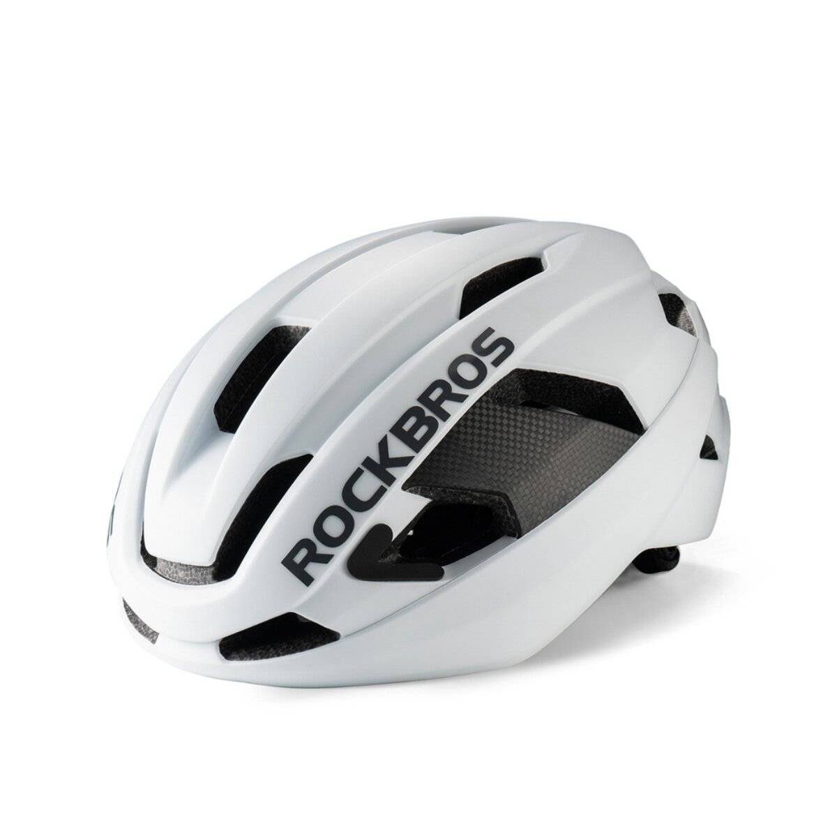 Rockbros LK-15 Carbonfaser-Fahrradhelm 58-62 cm Weiß