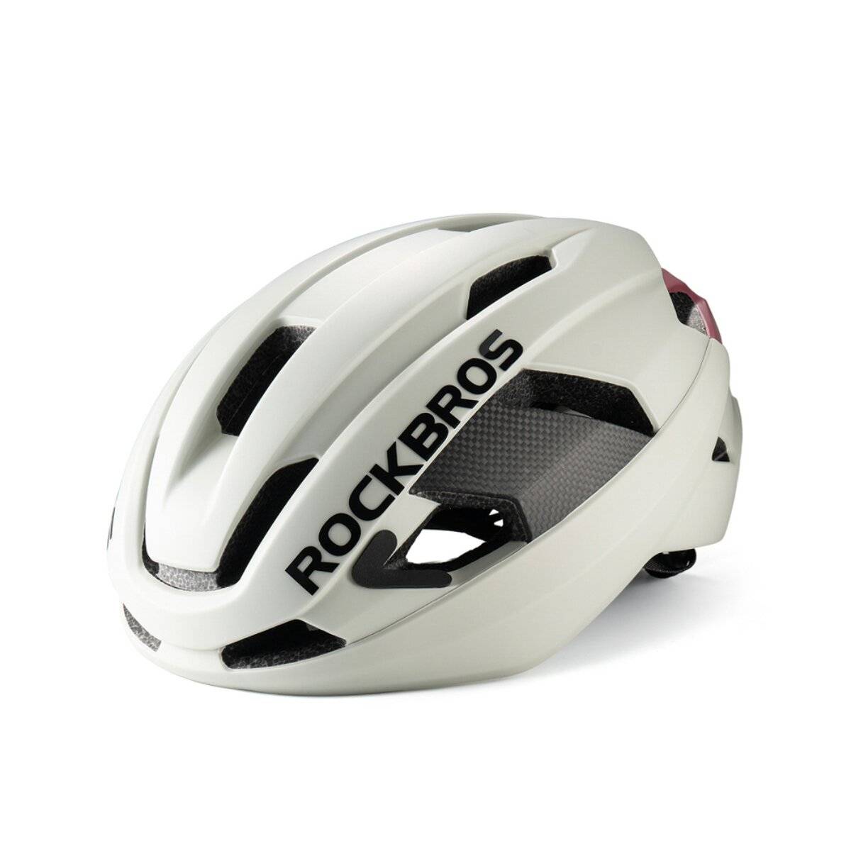 Rockbros LK-15 Carbonfaser-Fahrradhelm 58-62 cm Hellgrau