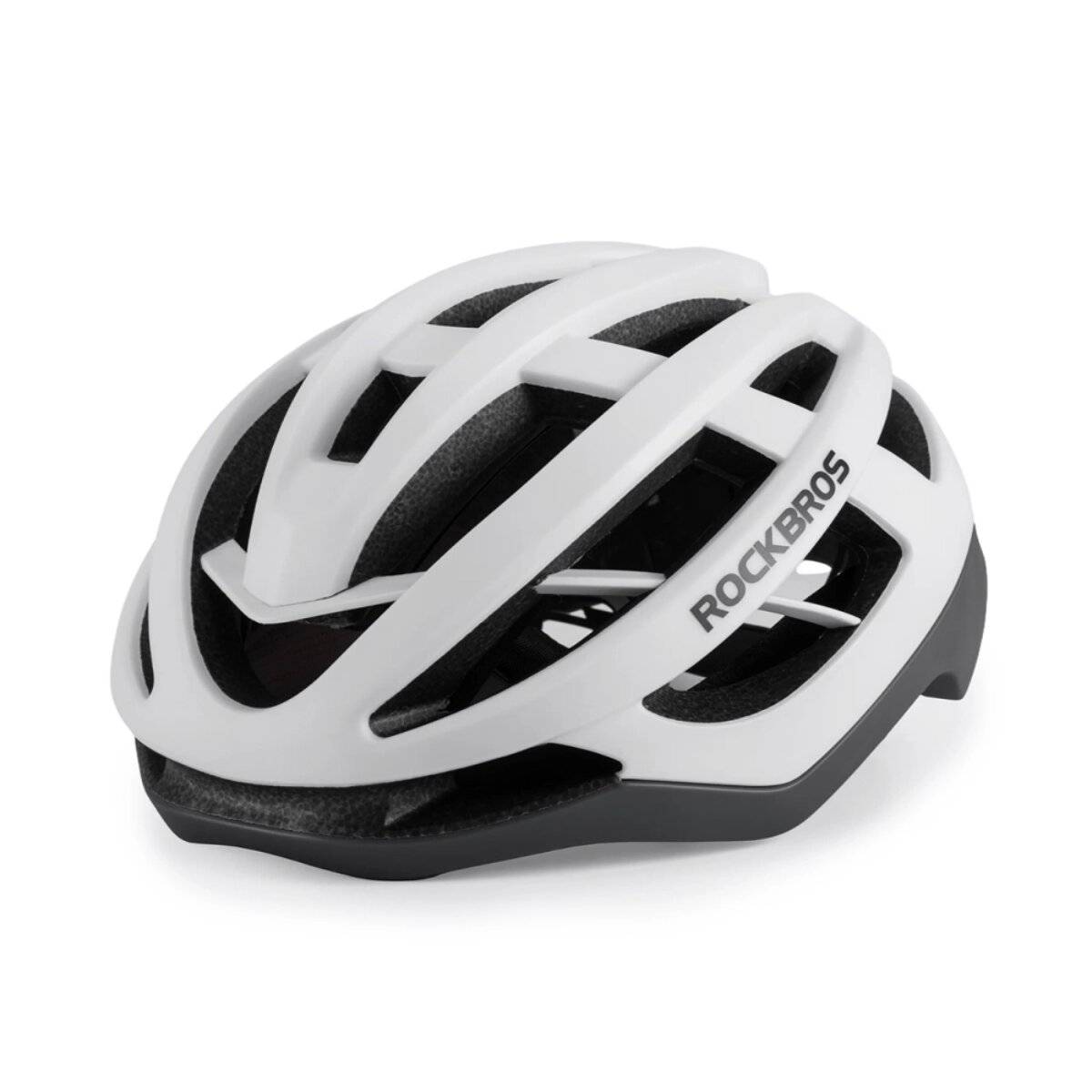 Rockbros HC-58 Fahrradhelm aerodynamisch Belüftung M Grau / Weiß