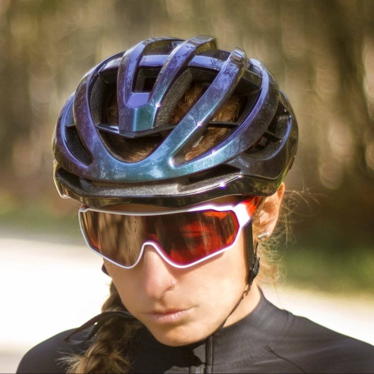 Rockbros HC-58 Fahrradhelm aerodynamisch Belüftung M Blau