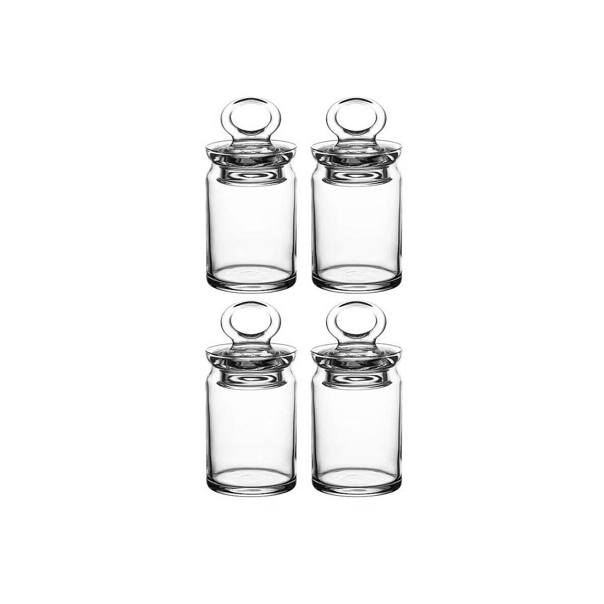 Pasabahce Arda Türkmen Vorratsdosen mit Deckel 240 ml - 4er Set Gewürzdosen