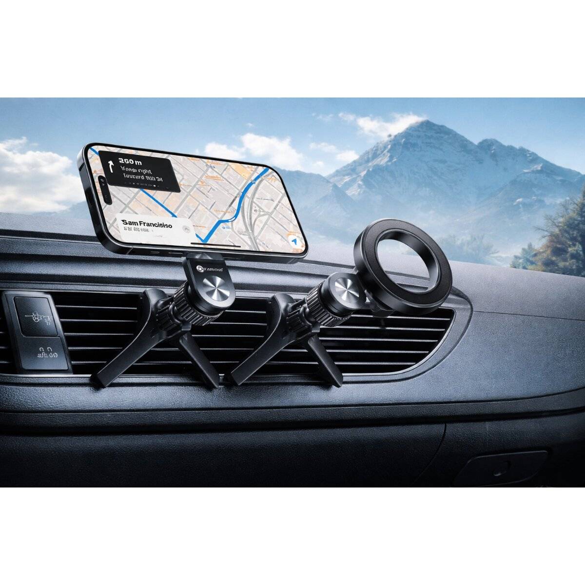 Magnetischer Auto-Smartphonehalter für Lüftungsschlitz mit 360° Drehfunktion
