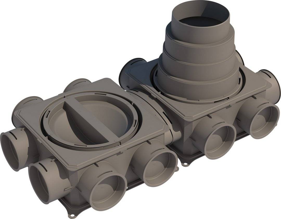 BOSCH Zubehör Wohnungslüftung VK 125-H Luftverteilkasten Kunststoff, horizontal - 7738100819