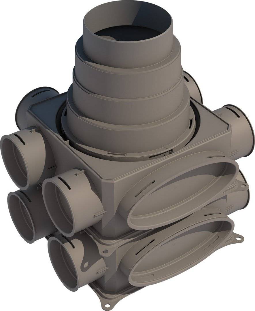 BOSCH Zubehör Wohnungslüftung VK 125-V Luftverteilkasten Kunststoff, vertikal - 7738100820