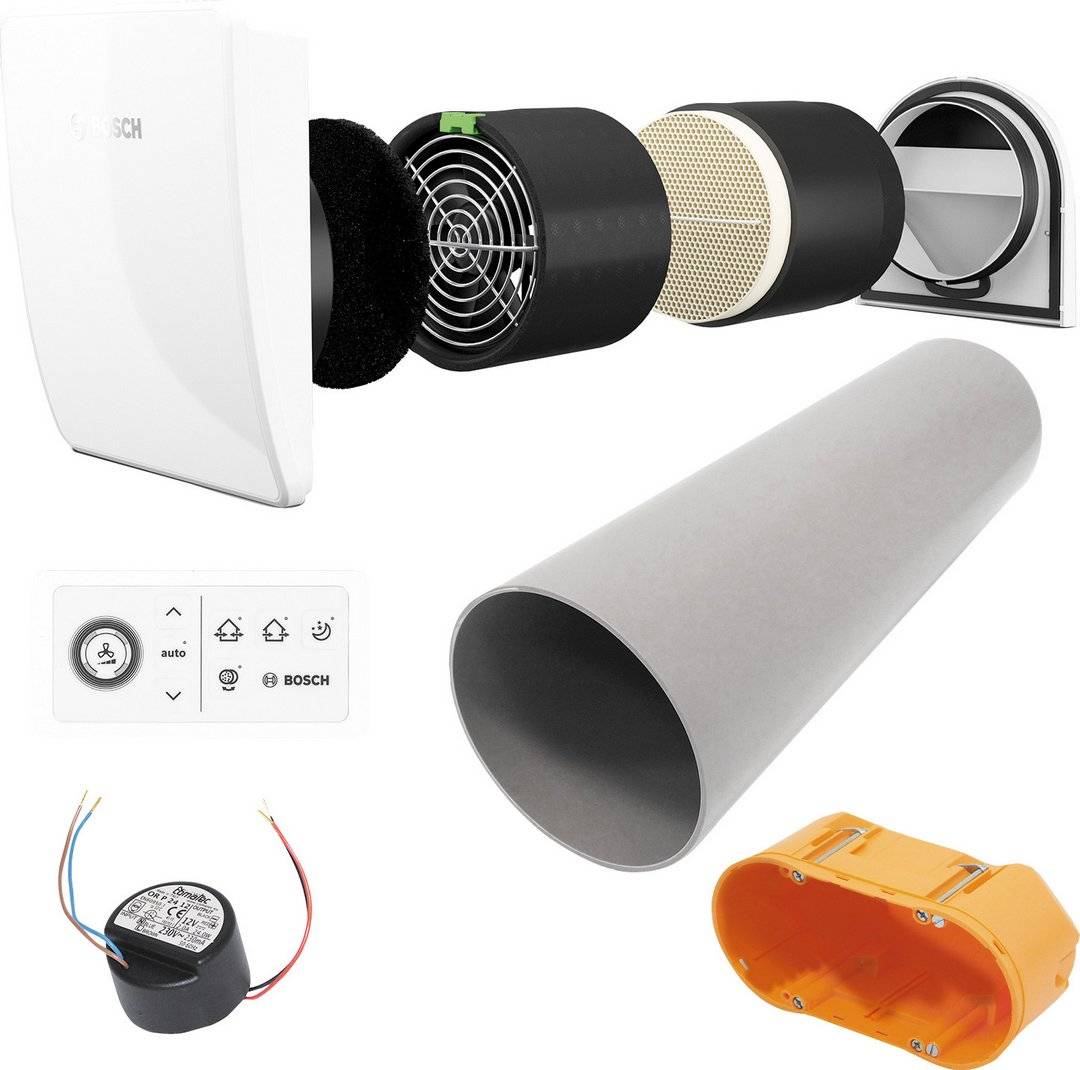 BOSCH Paket dezentrale Lüftung JUPA VE203 Einfamlienhaus (160 m2 Wohnfläche) - 7739615250
