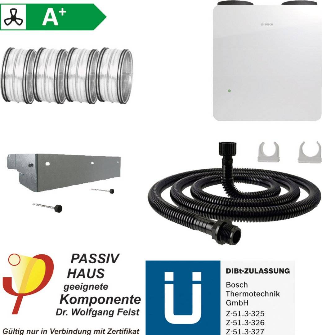 BOSCH Wohnungslüftungspaket BOPA VE5 V5001 C 450, Wandkonsolen-Set - 7739621983