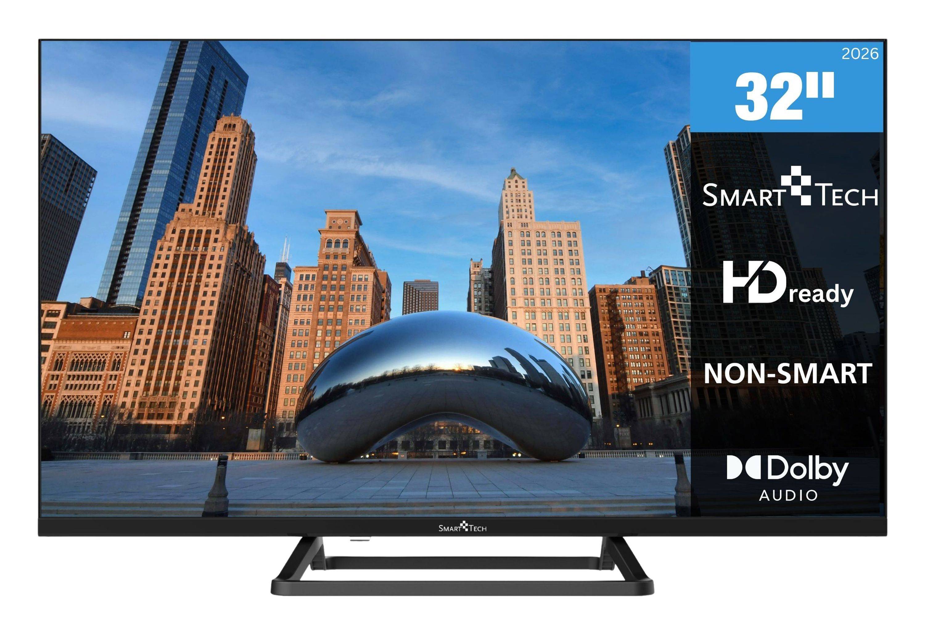 Smart Tech 32HN01V3 32 Zoll Fernseher LED TV mit HD Auflösung, Dolby Audio und Triple-Tuner (2026)