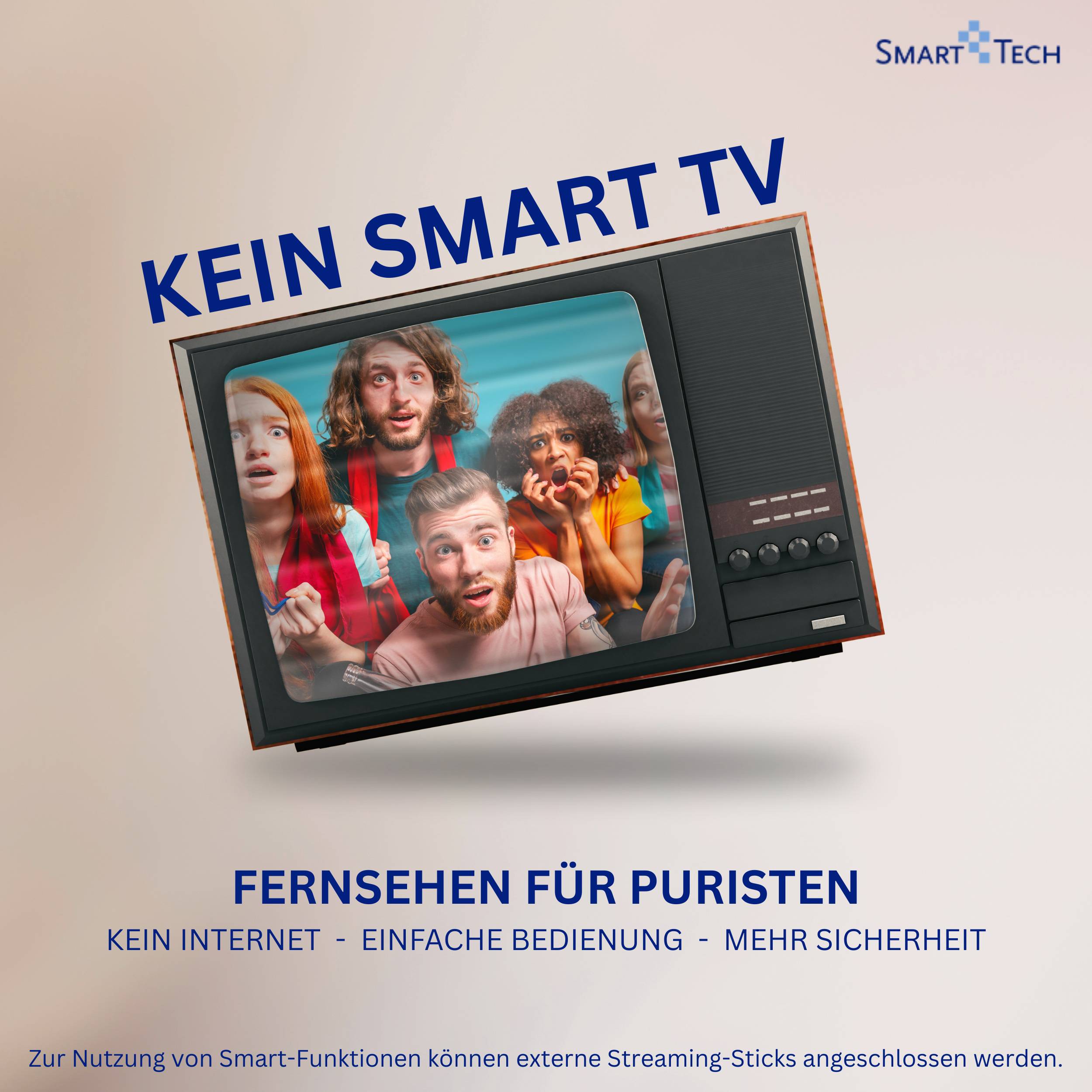 Smart Tech 32HN01V3 32 Zoll Fernseher LED TV mit HD Auflösung, Dolby Audio und Triple-Tuner (2026)