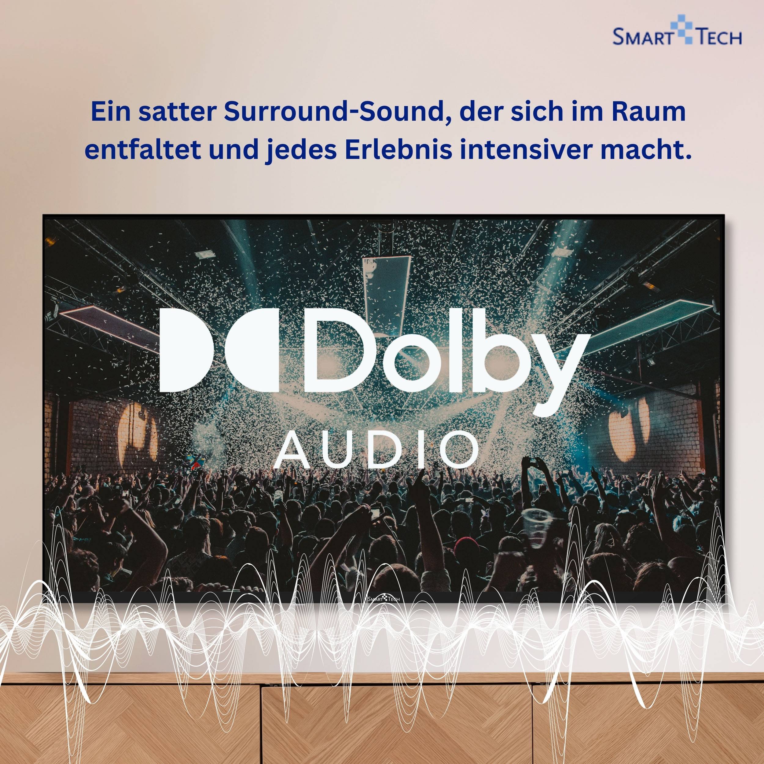Smart Tech 32HN01V3 32 Zoll Fernseher LED TV mit HD Auflösung, Dolby Audio und Triple-Tuner (2026)