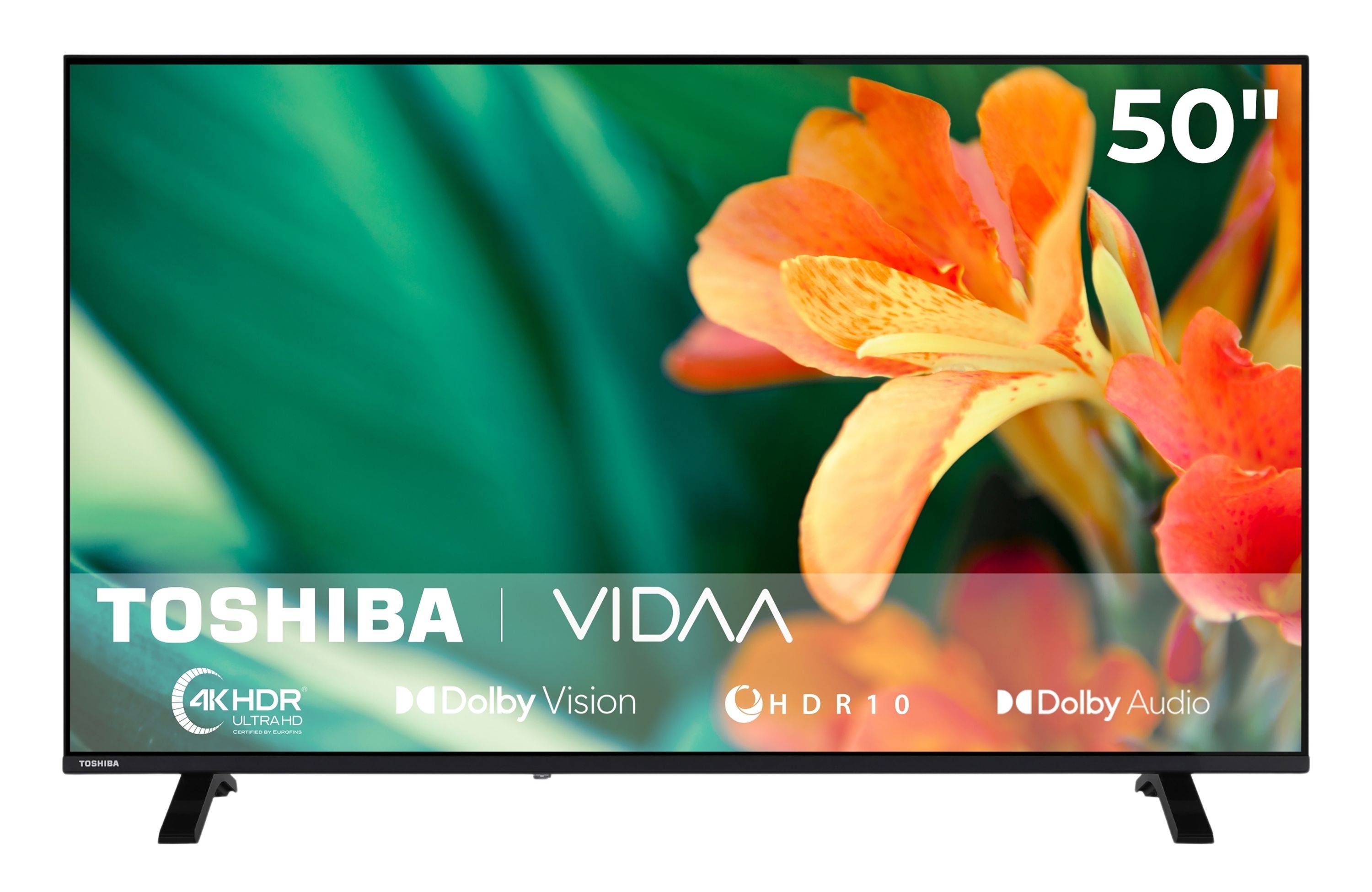Toshiba 50UV1563DDW 50 Zoll Smart TV VIDAA 4K UHD Fernseher Dolby Vision HDR, Triple-Tuner (2026)