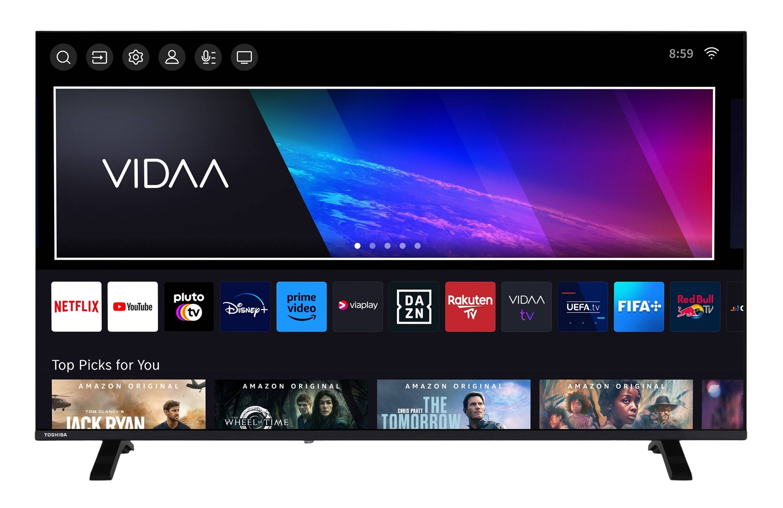 Toshiba 50UV1563DDW 50 Zoll Smart TV VIDAA 4K UHD Fernseher Dolby Vision HDR, Triple-Tuner (2026)