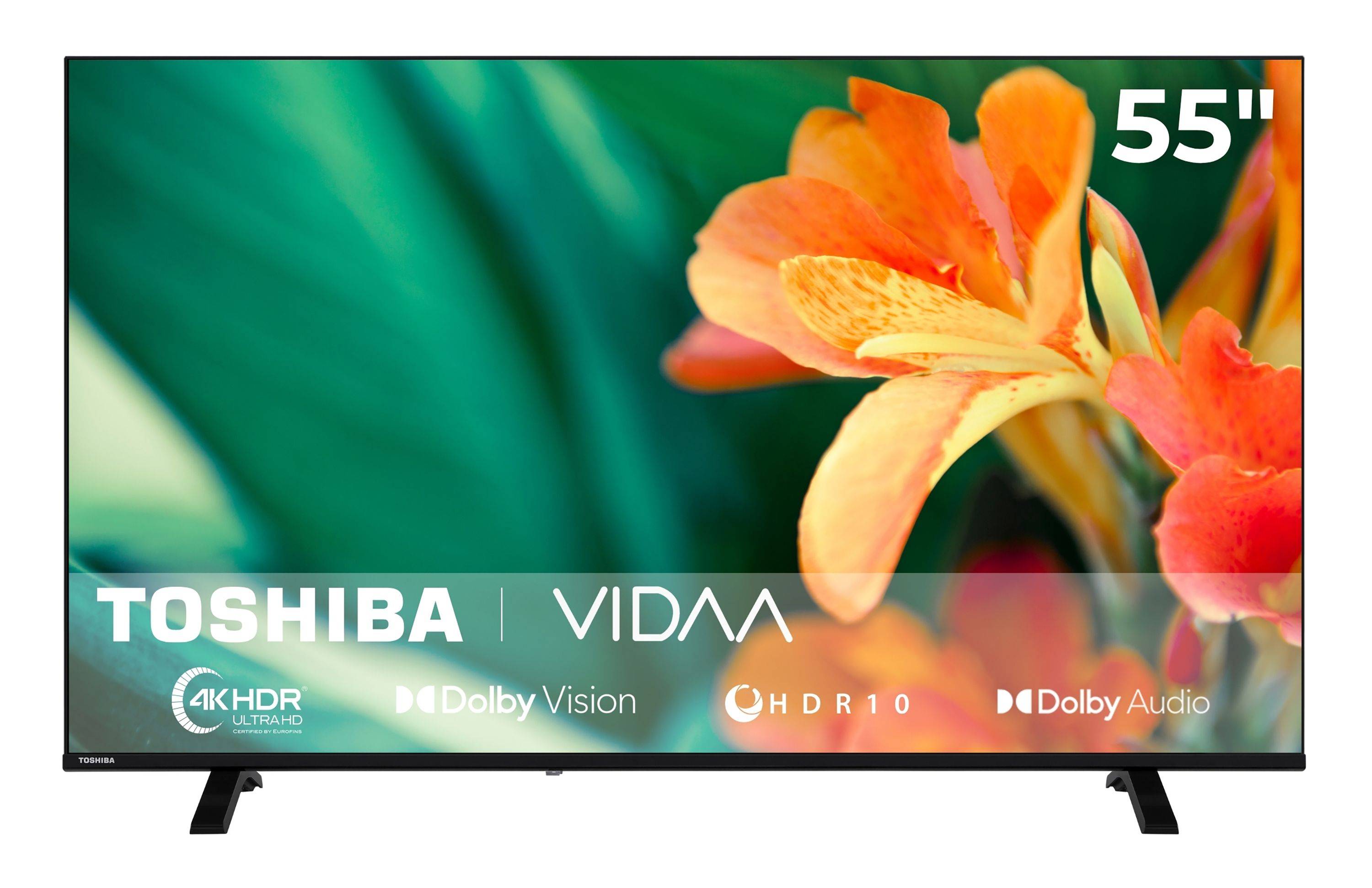 Toshiba 55UV1563DDW 55 Zoll Smart TV VIDAA 4K UHD Fernseher Dolby Vision HDR, Triple-Tuner (2026)