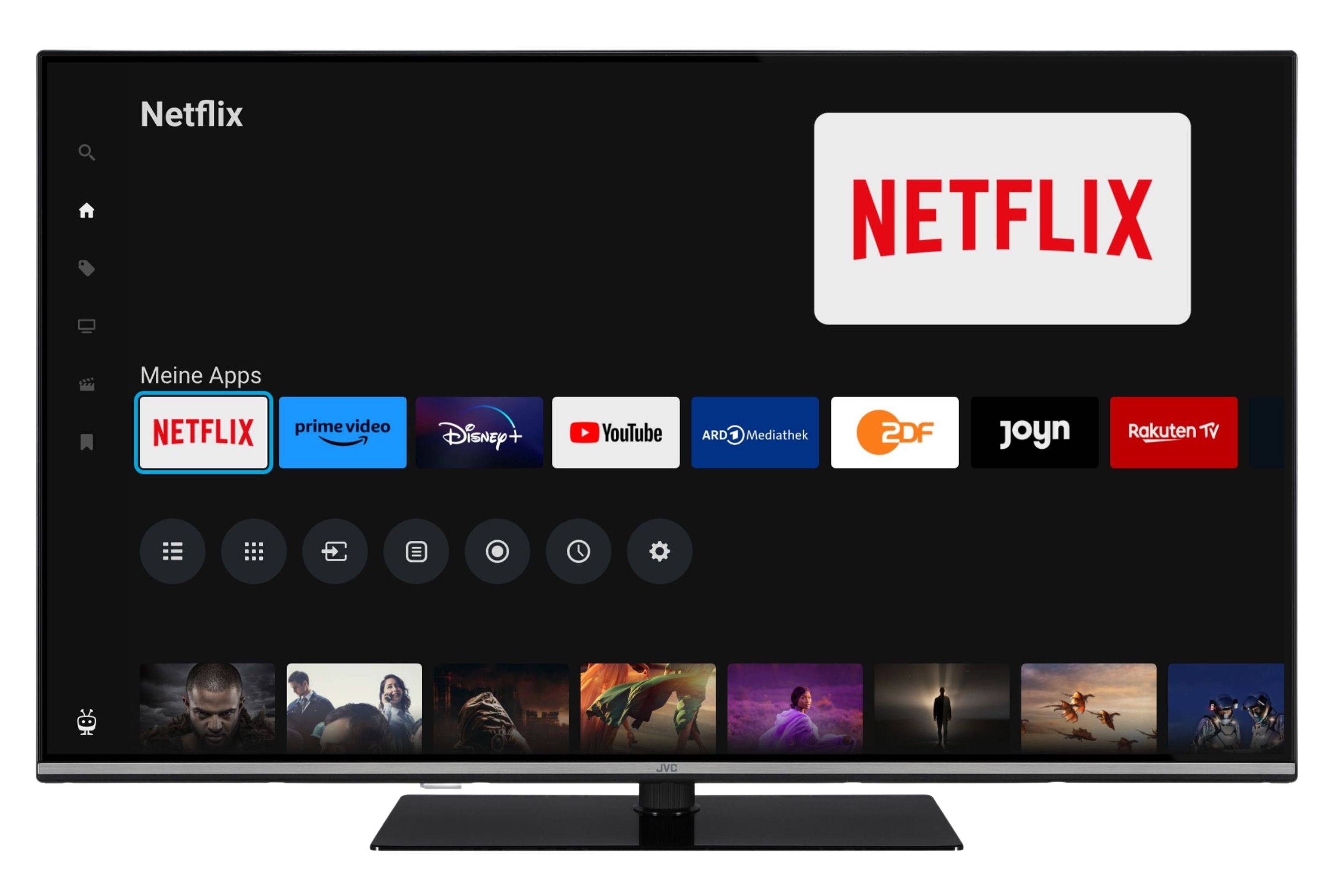 JVC LT-43VUQ6655 43 Zoll QLED Smart TV HDR Fernseher 4K UHD Dolby Vision HDR Triple-Tuner (2026)