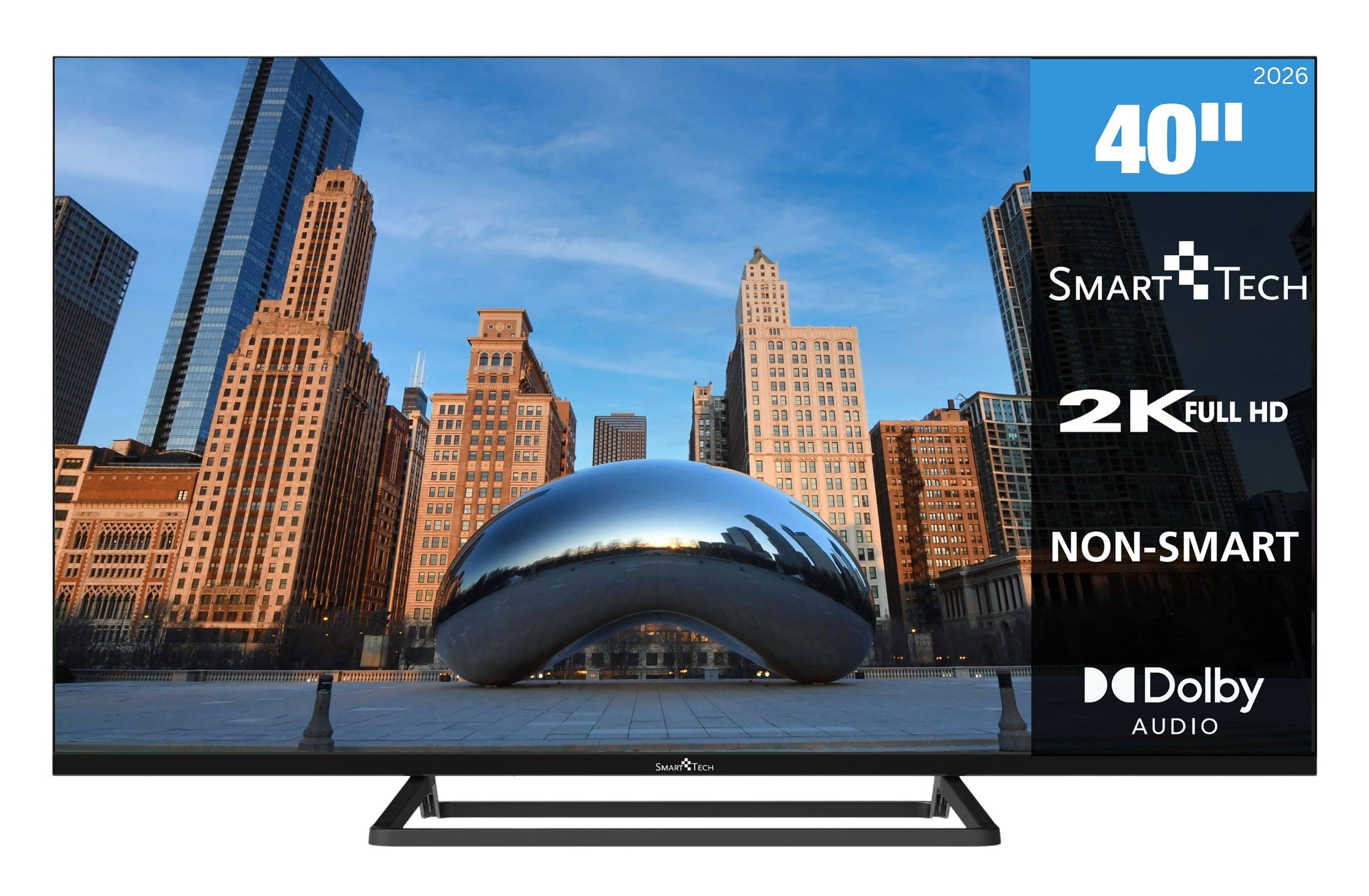 Smart Tech 40FN01V3 40 Zoll Fernseher LED TV Full HD Auflösung, Dolby Audio und Triple-Tuner (2026)