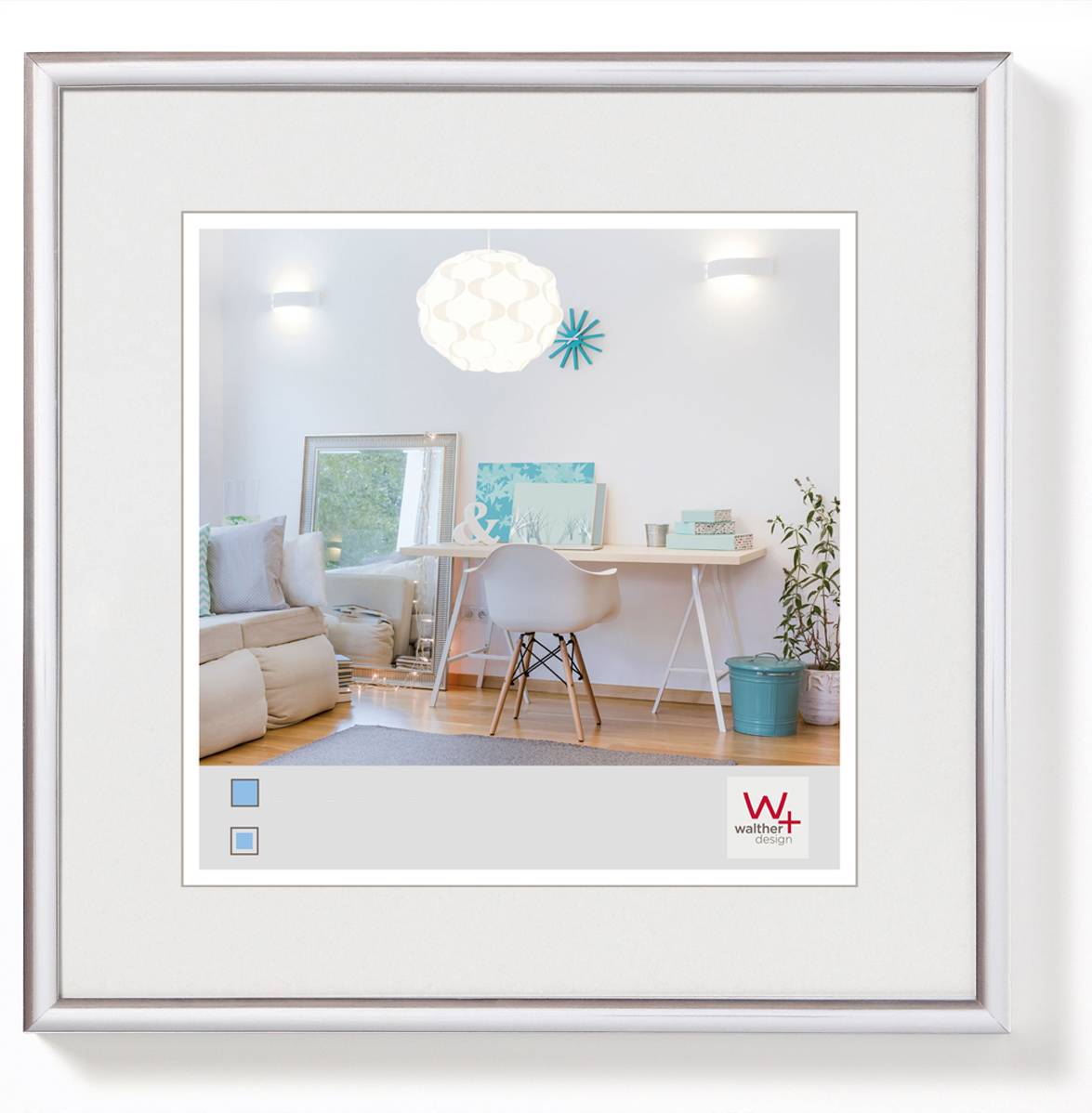 New Lifestyle Kunststoffrahmen 15x15 cm, Silber