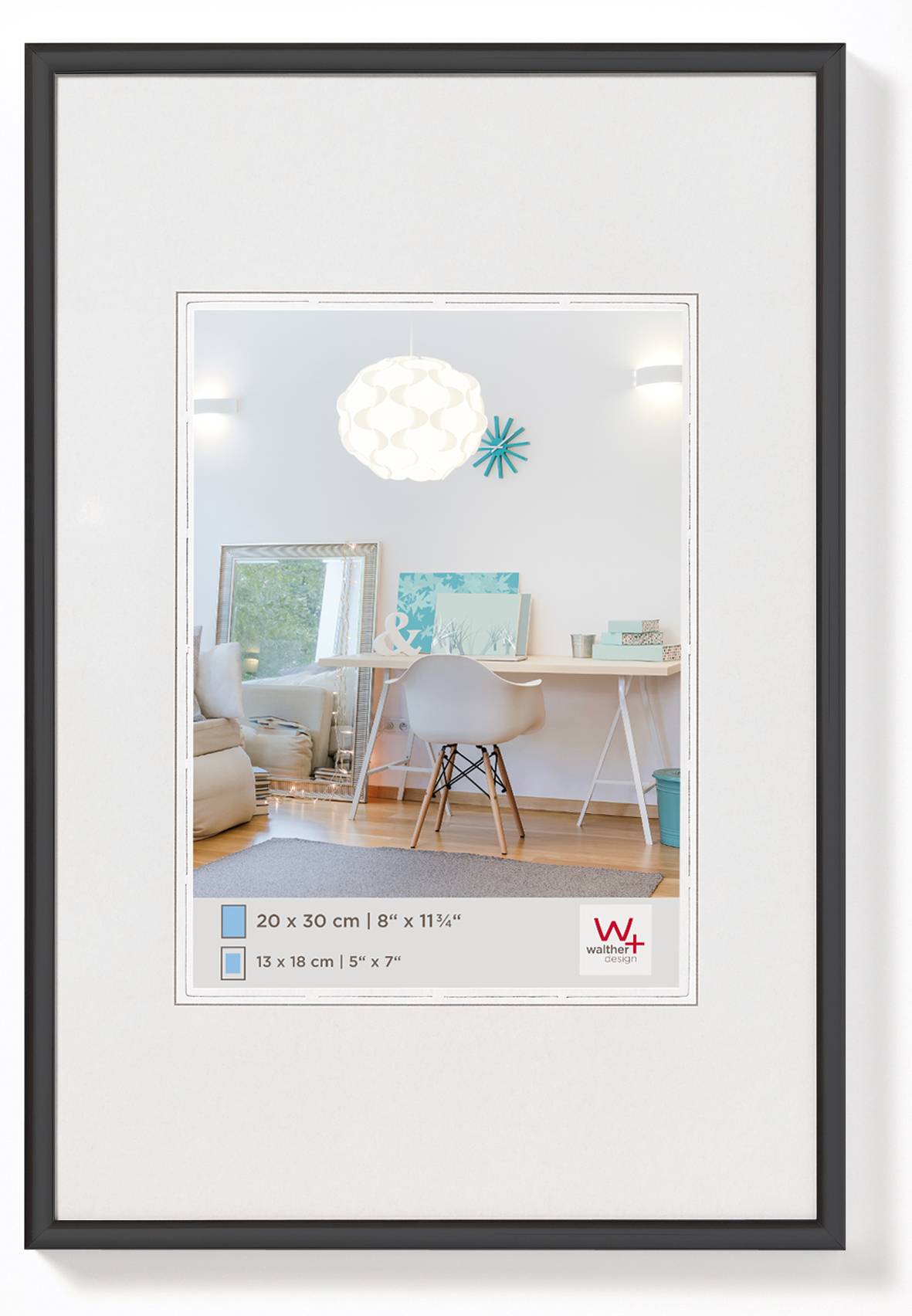 New Lifestyle Kunststoffrahmen 61x91,5 cm, Schwarz