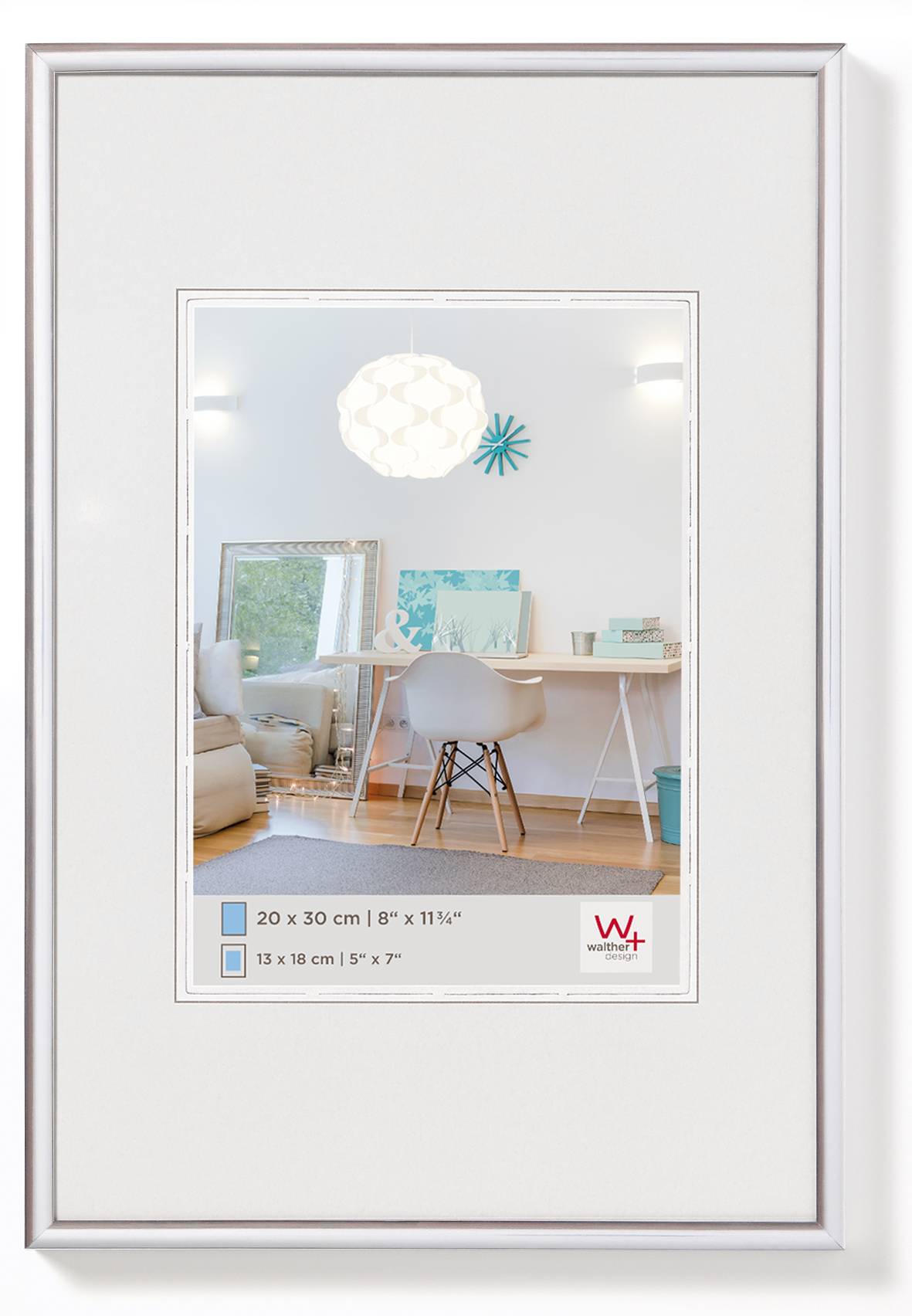 New Lifestyle Kunststoffrahmen 24x30 cm, Silber