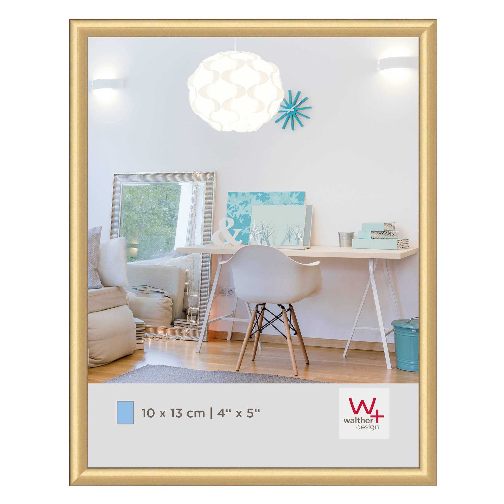New Lifestyle Kunststoffrahmen 10x13 cm, Gold