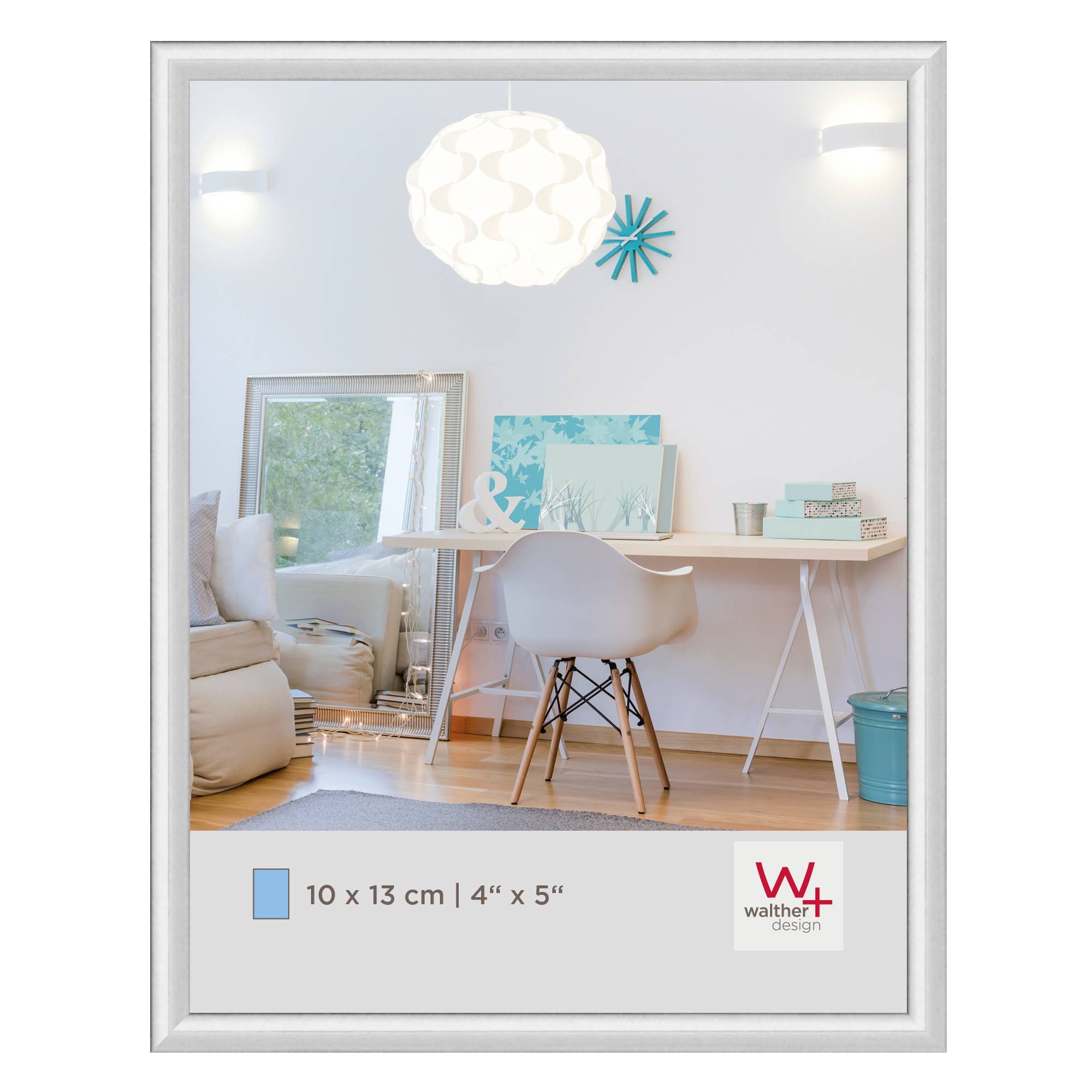 New Lifestyle Kunststoffrahmen 10x13 cm, Silber