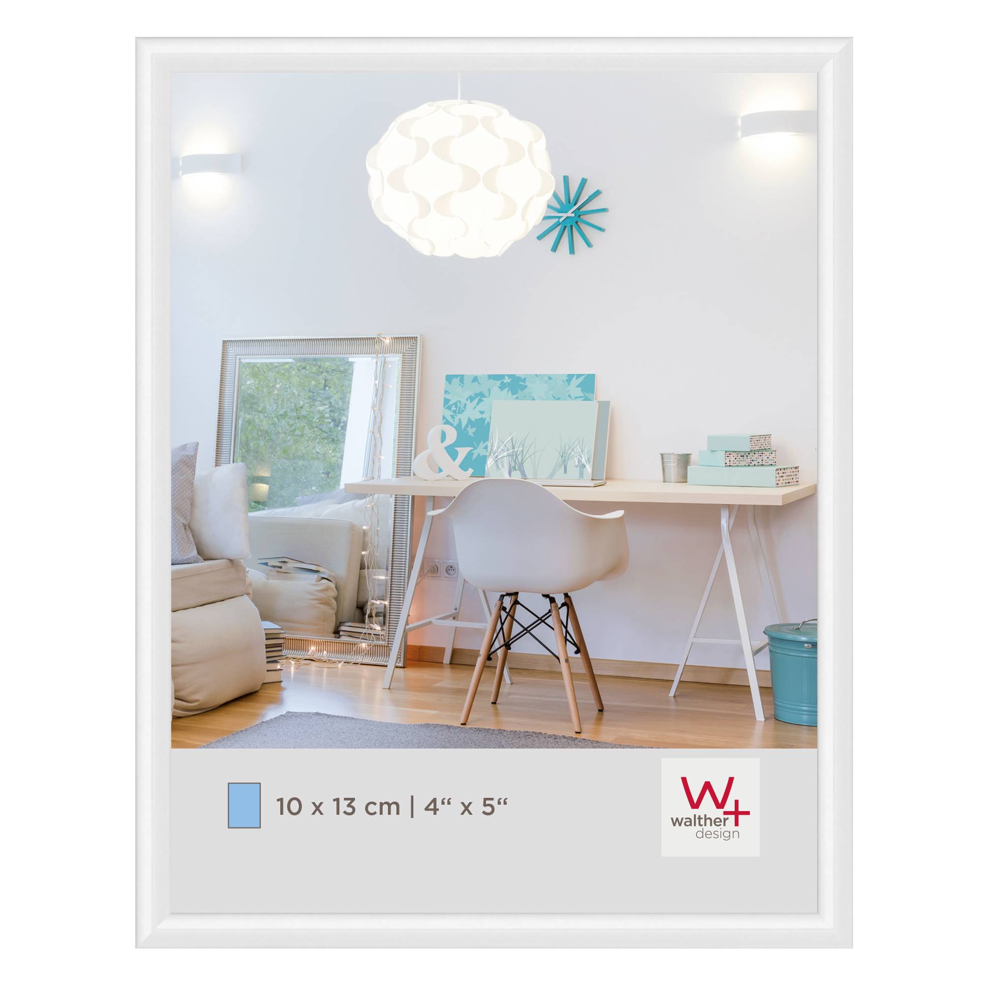 New Lifestyle Kunststoffrahmen 10x13 cm, Weiss