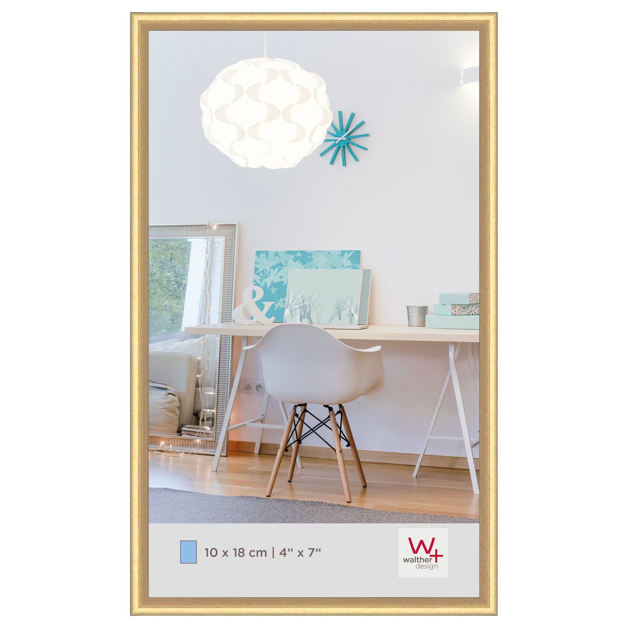 New Lifestyle Kunststoffrahmen 10x18 cm, Gold