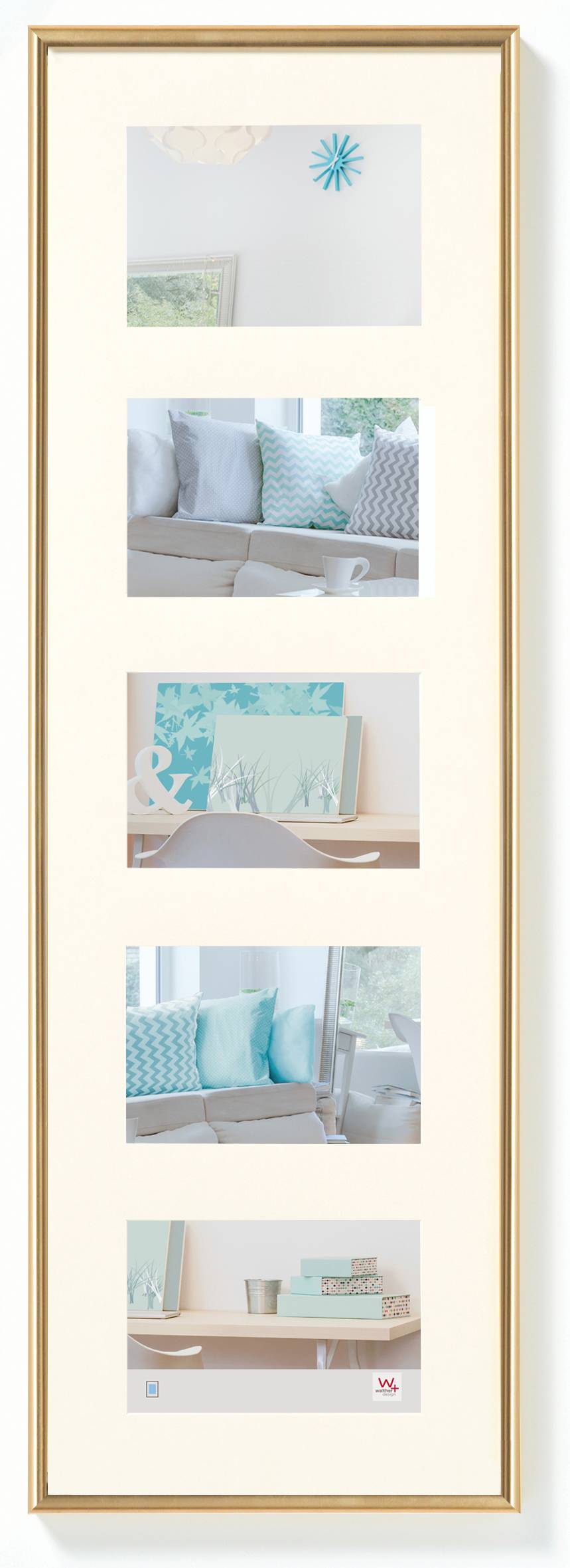 New Lifestyle Kunststoffrahmen 23x72 cm, Gold