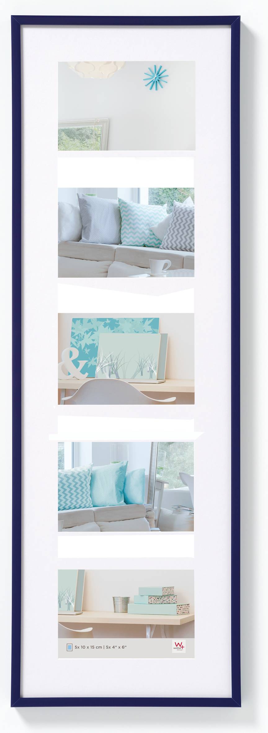 New Lifestyle Kunststoffrahmen 23x72 cm, Blau