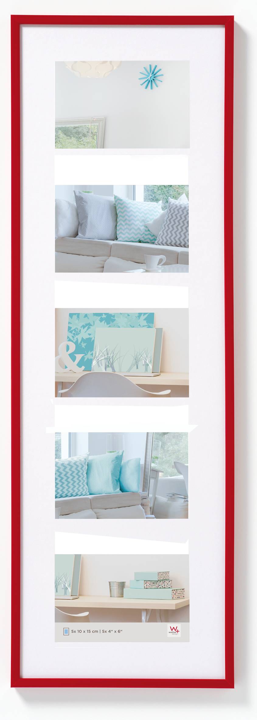 New Lifestyle Kunststoffrahmen 23x72 cm, Rot